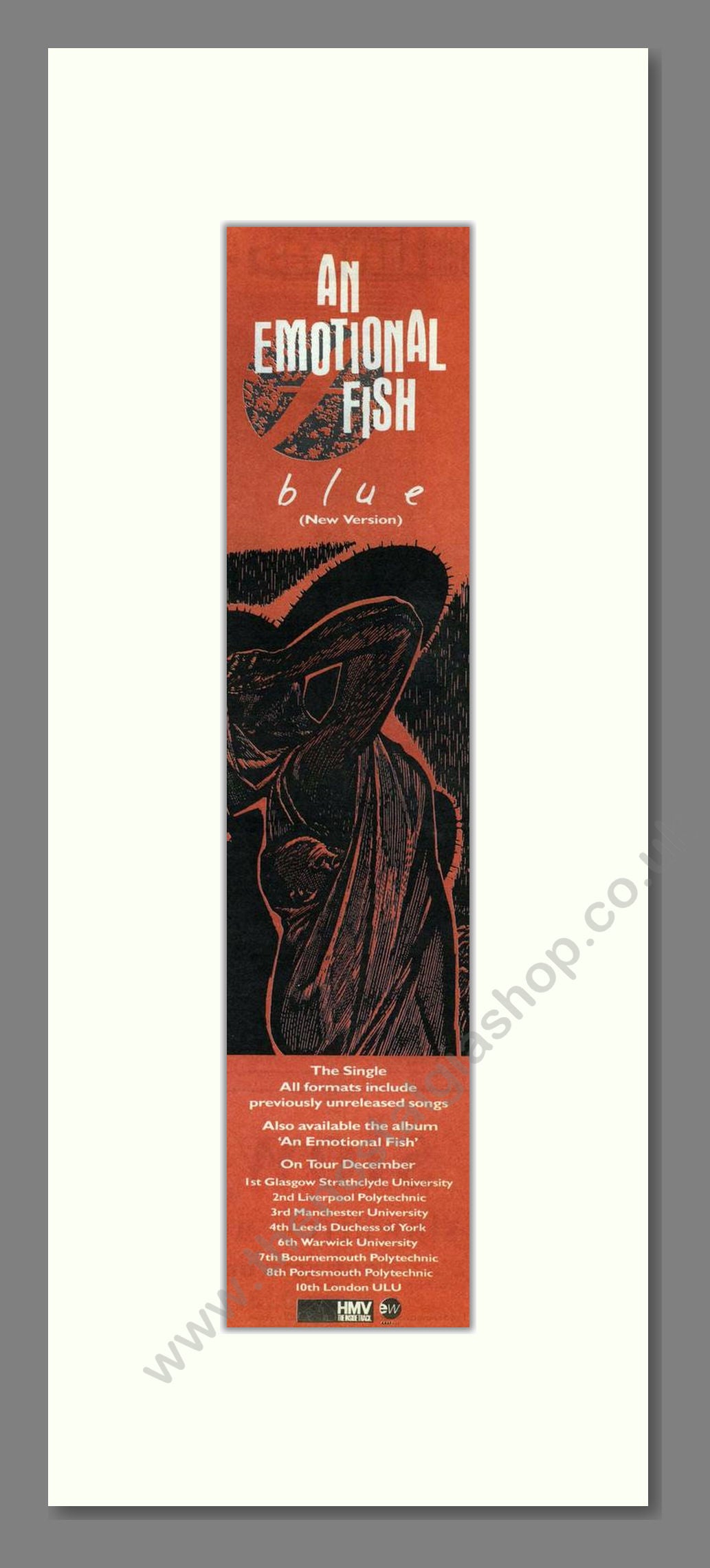 An Emotional Fish - Blue. Vintage Advert 1990 (ref AD201876)