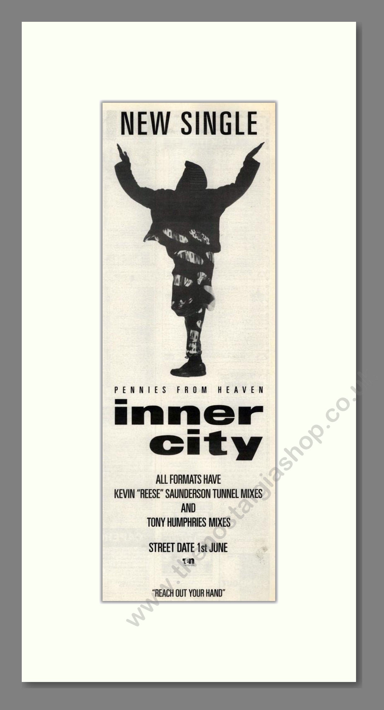 Inner City - Pennies From Heaven. Vintage Advert 1992 (ref AD201903)