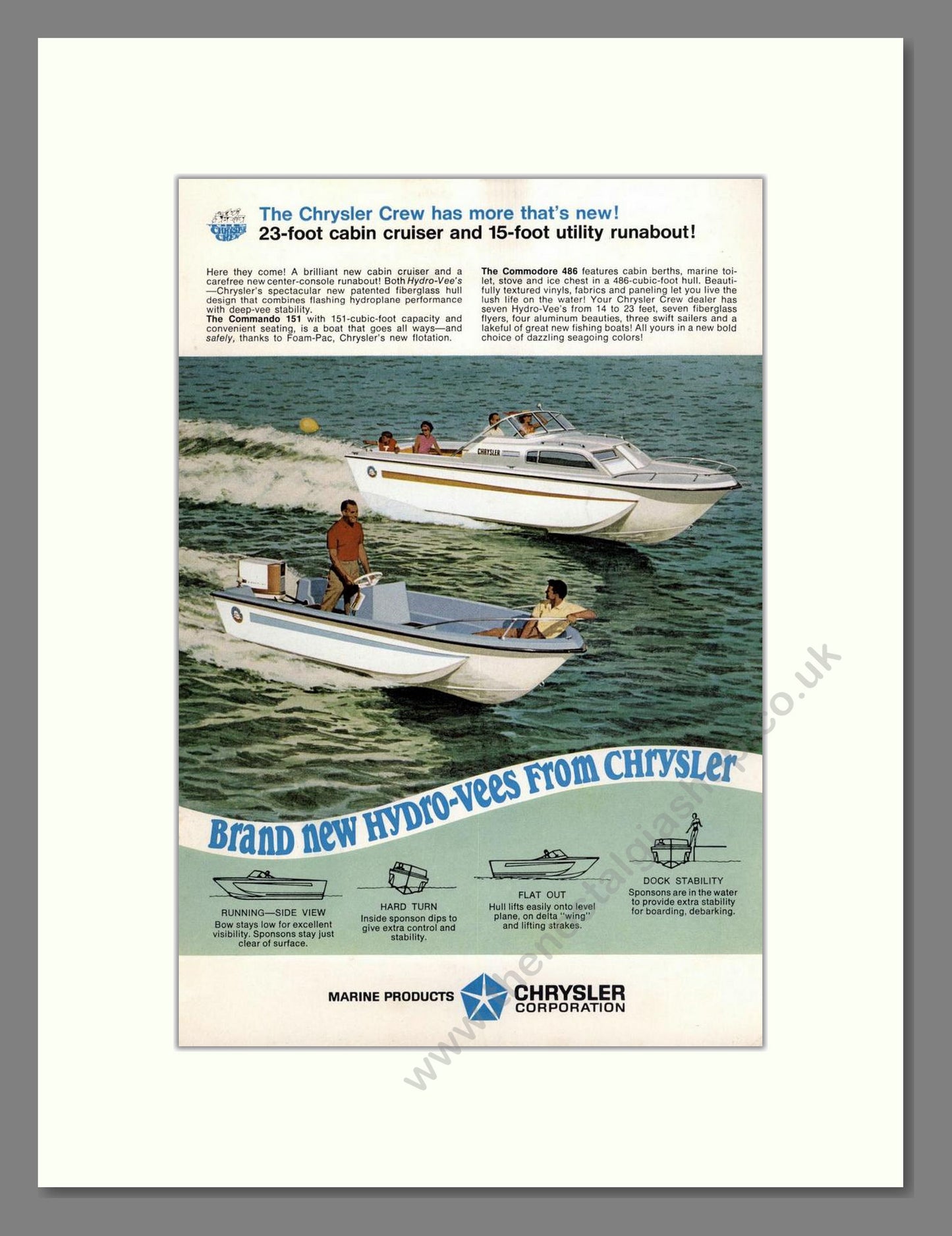 Chrysler - Hydro-Vee. Vintage Advert 1968 (ref AD68059)