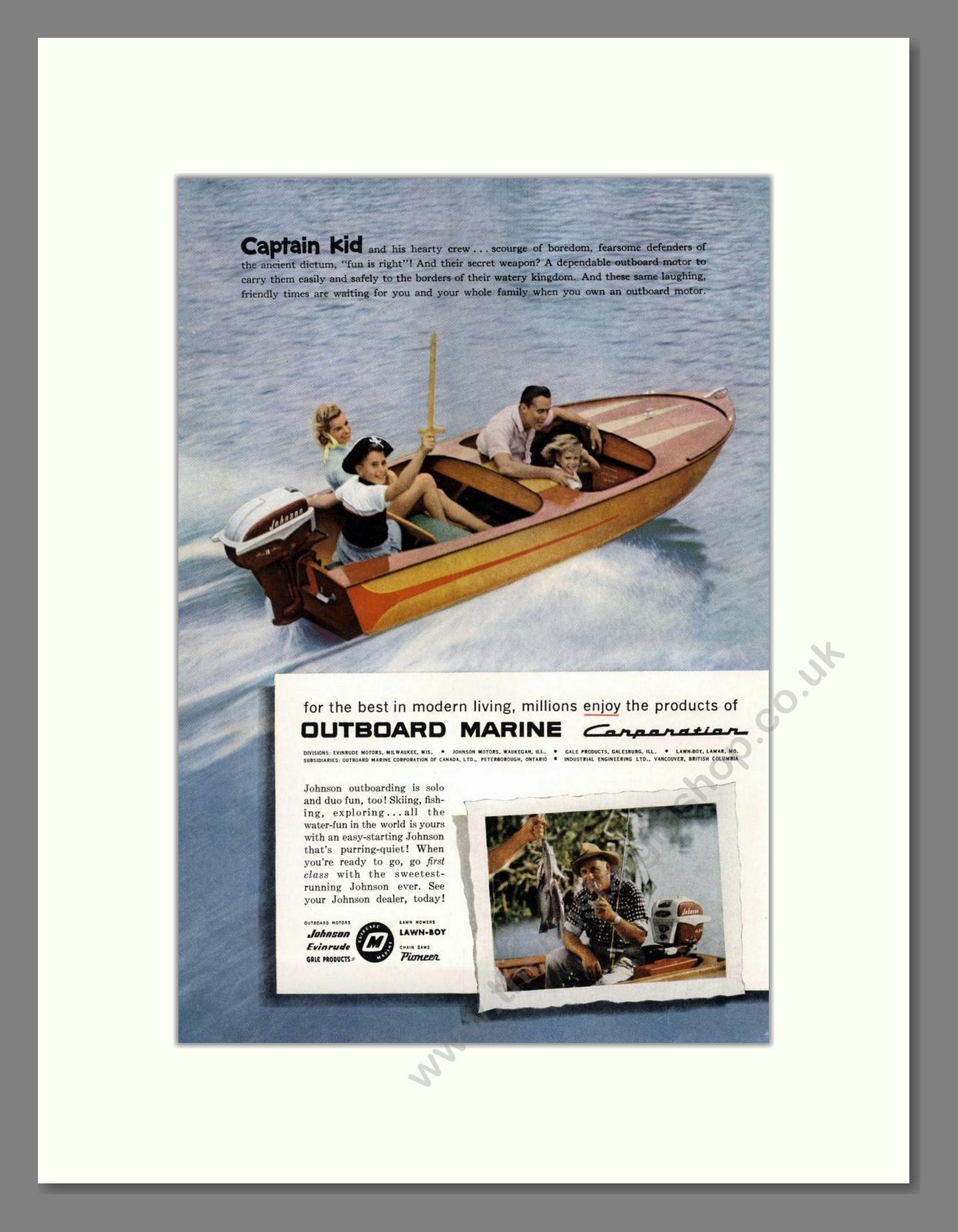 Outboard Marine - Outboard Motor. Vintage Advert 1957 (ref AD68089)
