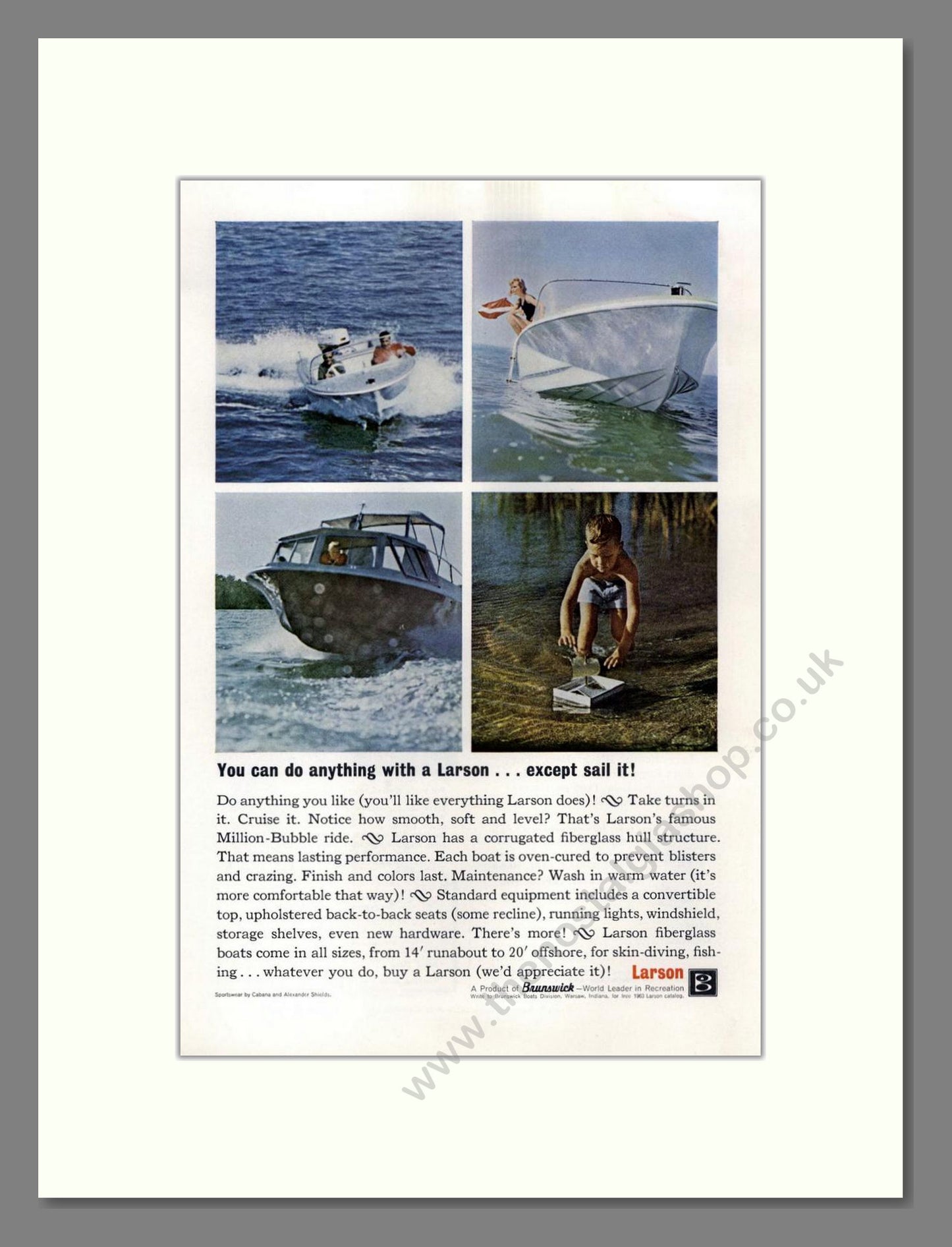 Larson - Cruisers. Vintage Advert 1963 (ref AD68097)