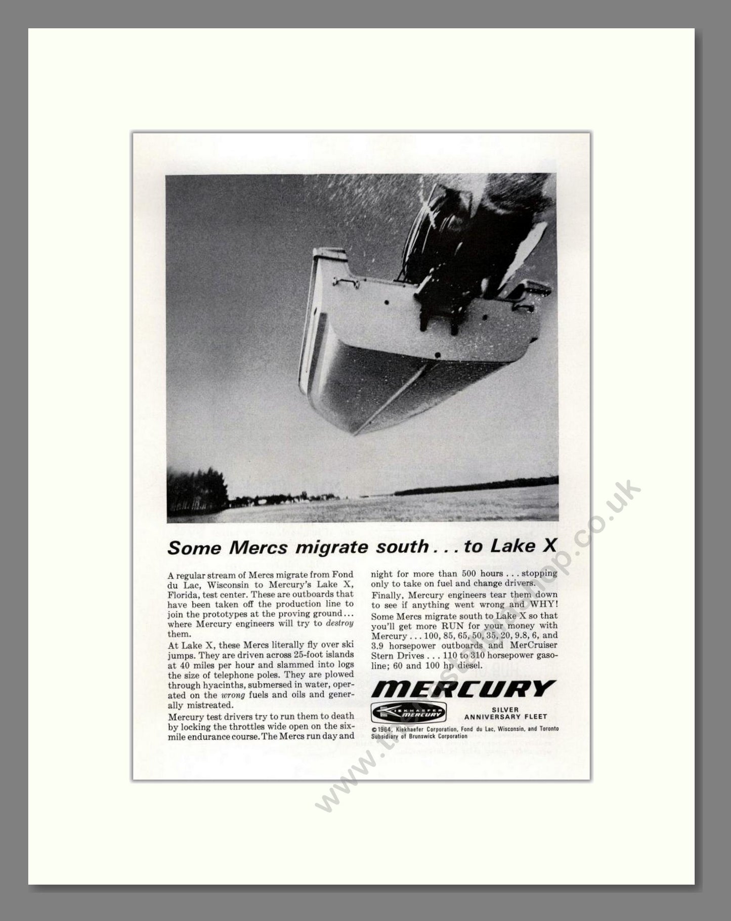 Mercury - Lake X. Vintage Advert 1964 (ref AD68124)