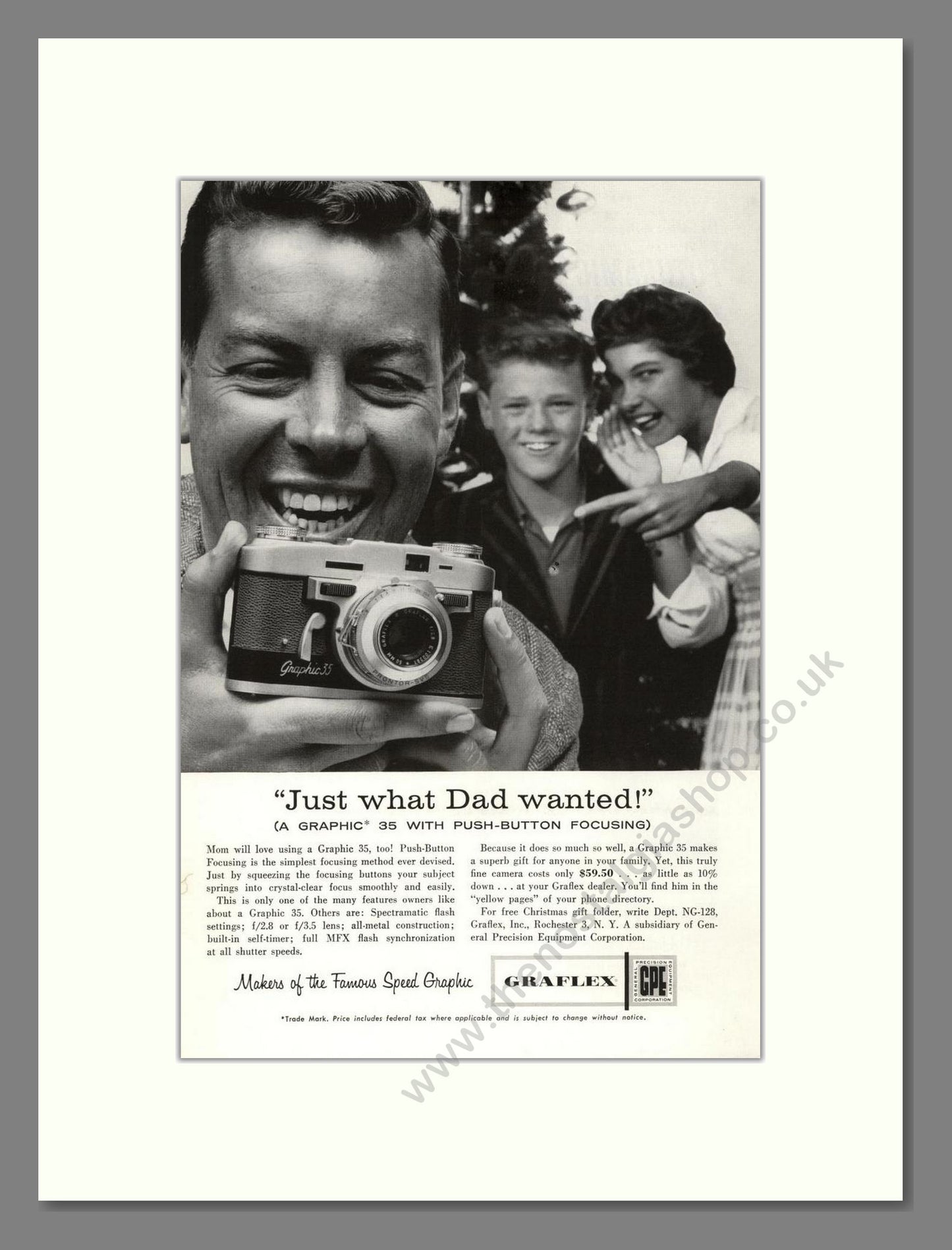 Graflex - Graphic 35. Vintage Advert 1958 (ref AD68151)
