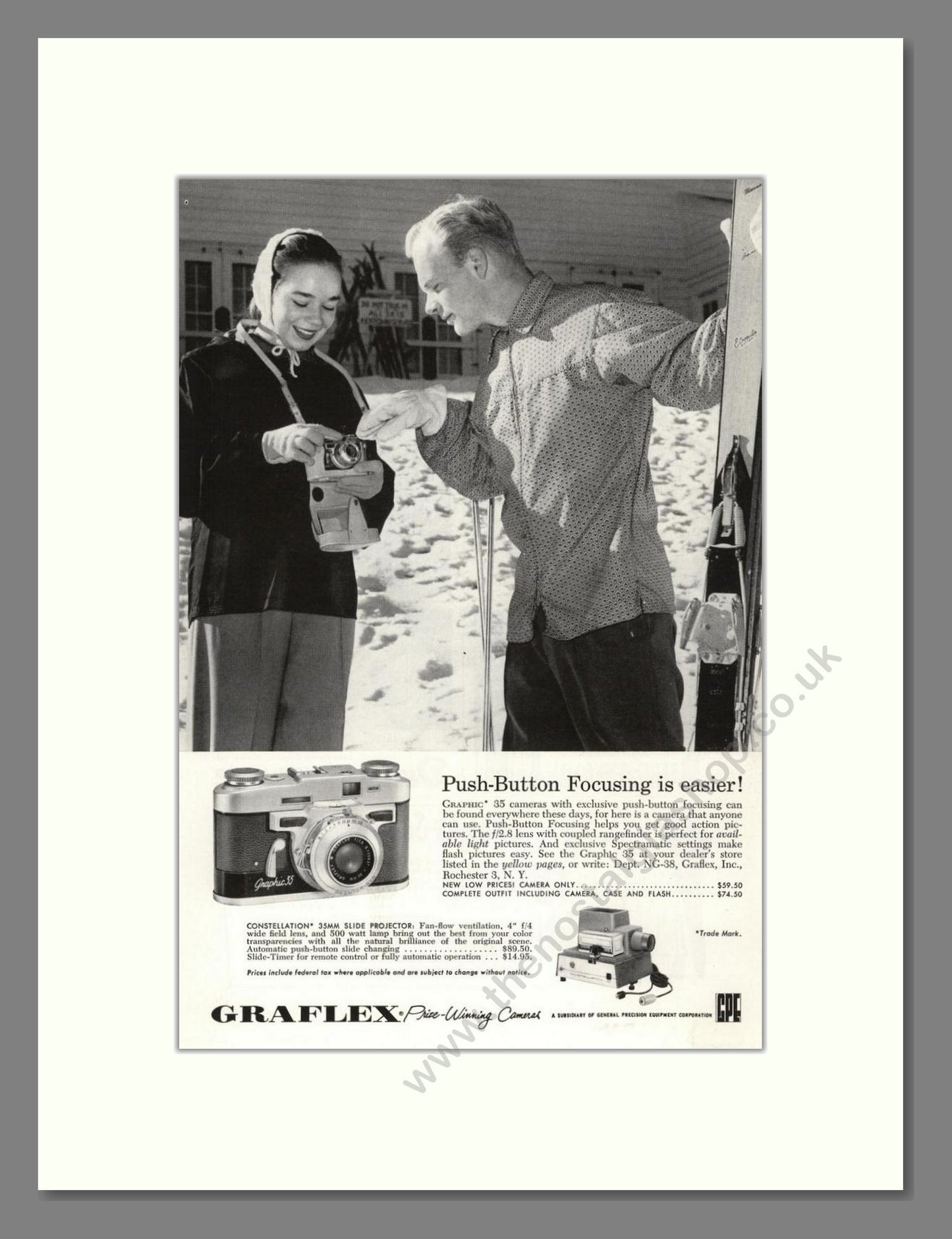 Graflex - Graphic 35. Vintage Advert 1958 (ref AD68153)