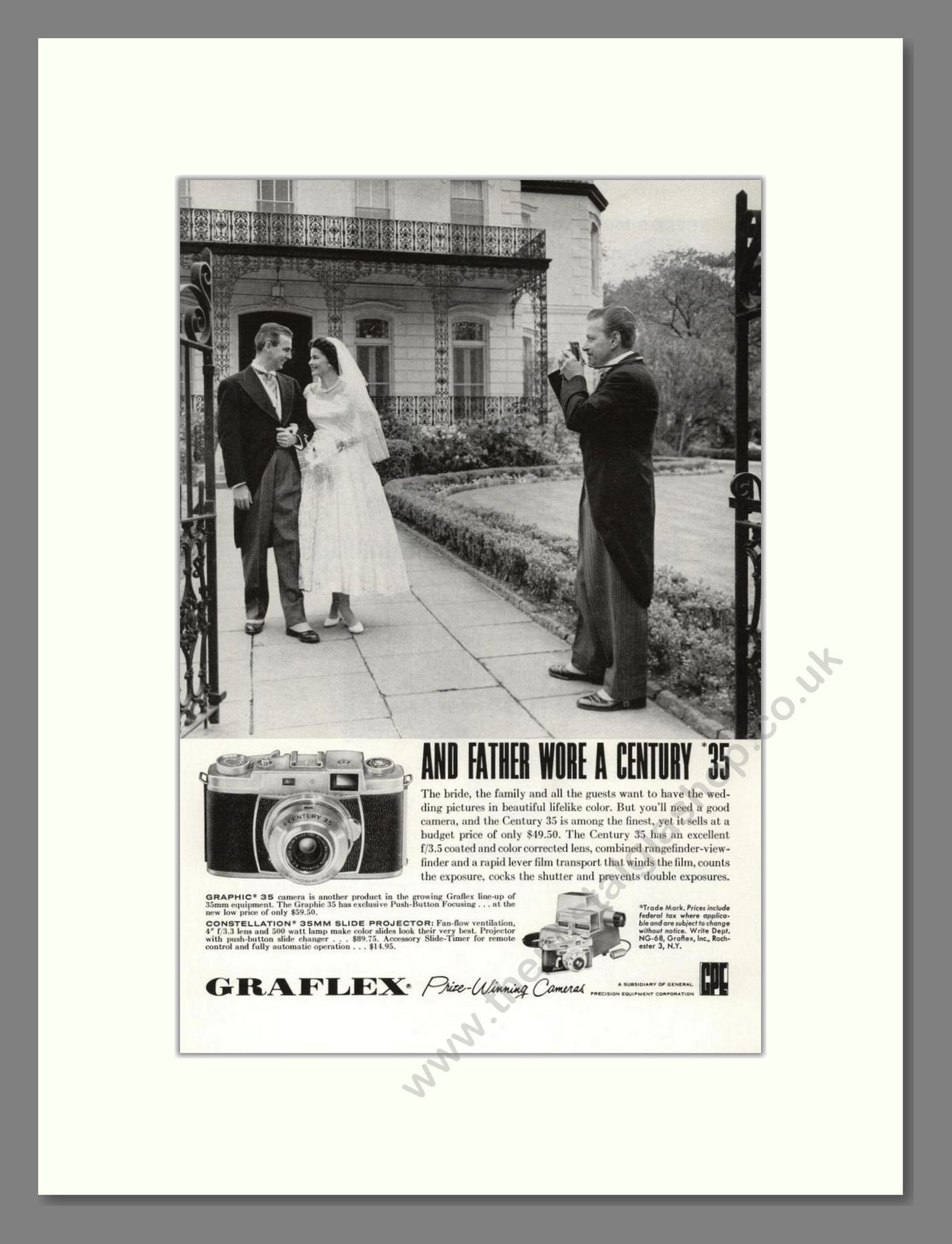 Graflex - Century 35. Vintage Advert 1958 (ref AD68154)