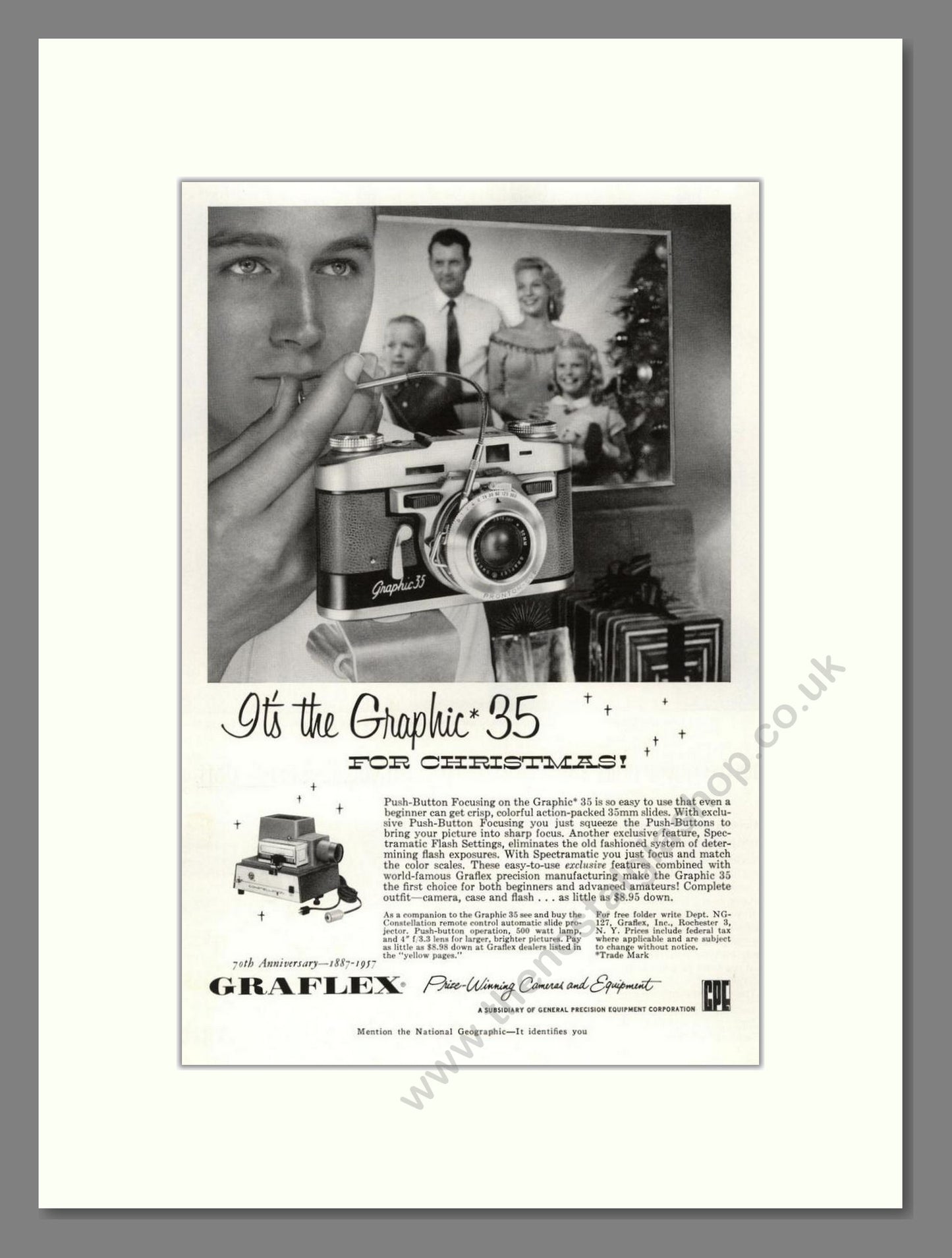 Graflex - Graphic 35. Vintage Advert 1957 (ref AD68156)