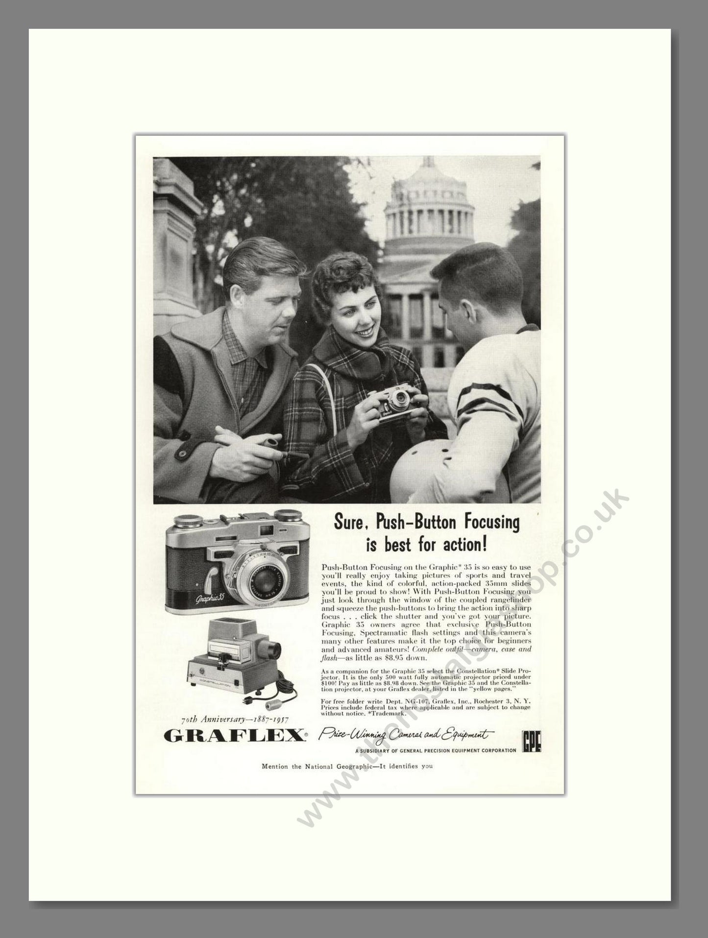 Graflex - Graphic 35. Vintage Advert 1957 (ref AD68158)