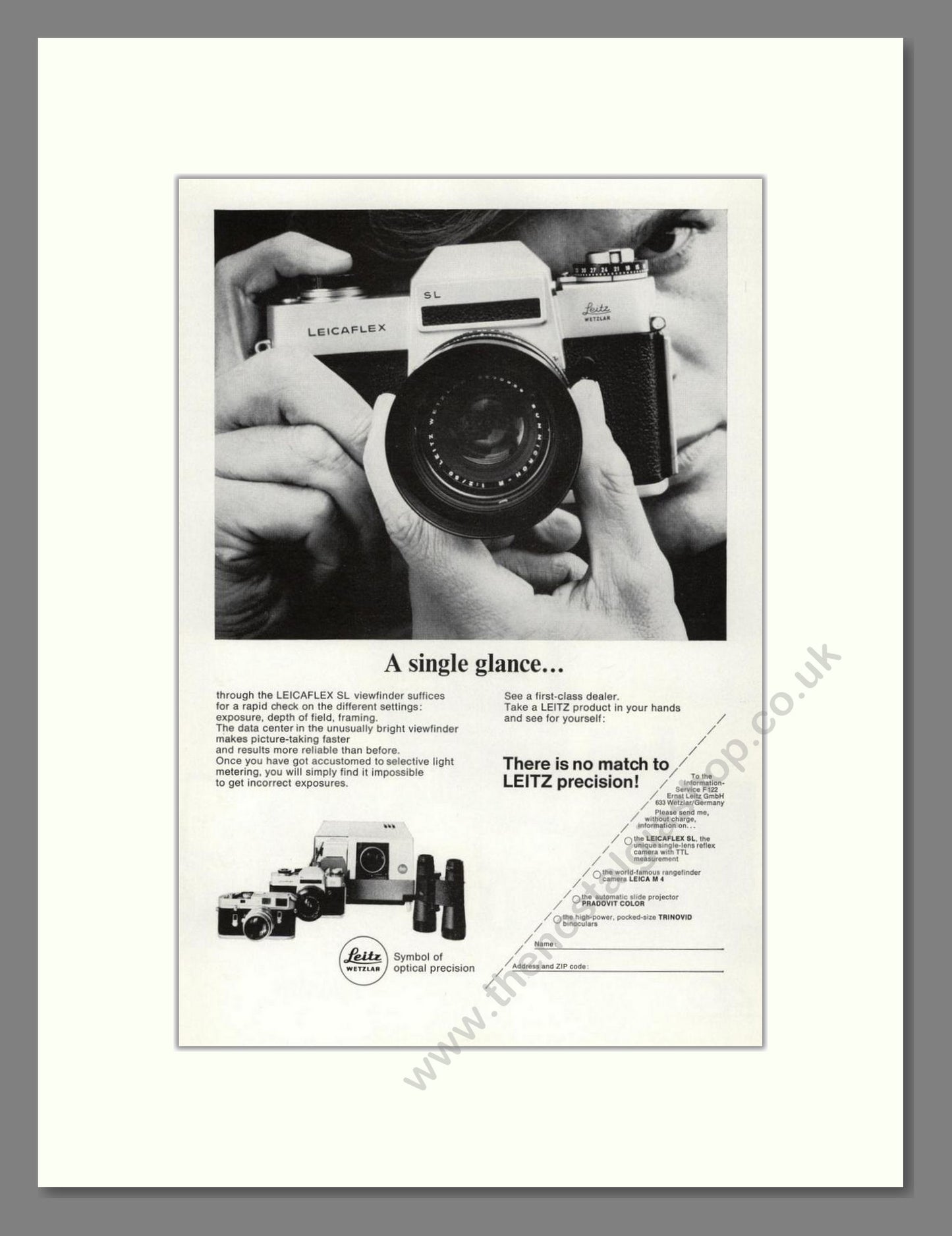 Leica - Leicaflex SL. Vintage Advert 1970 (ref AD68172)
