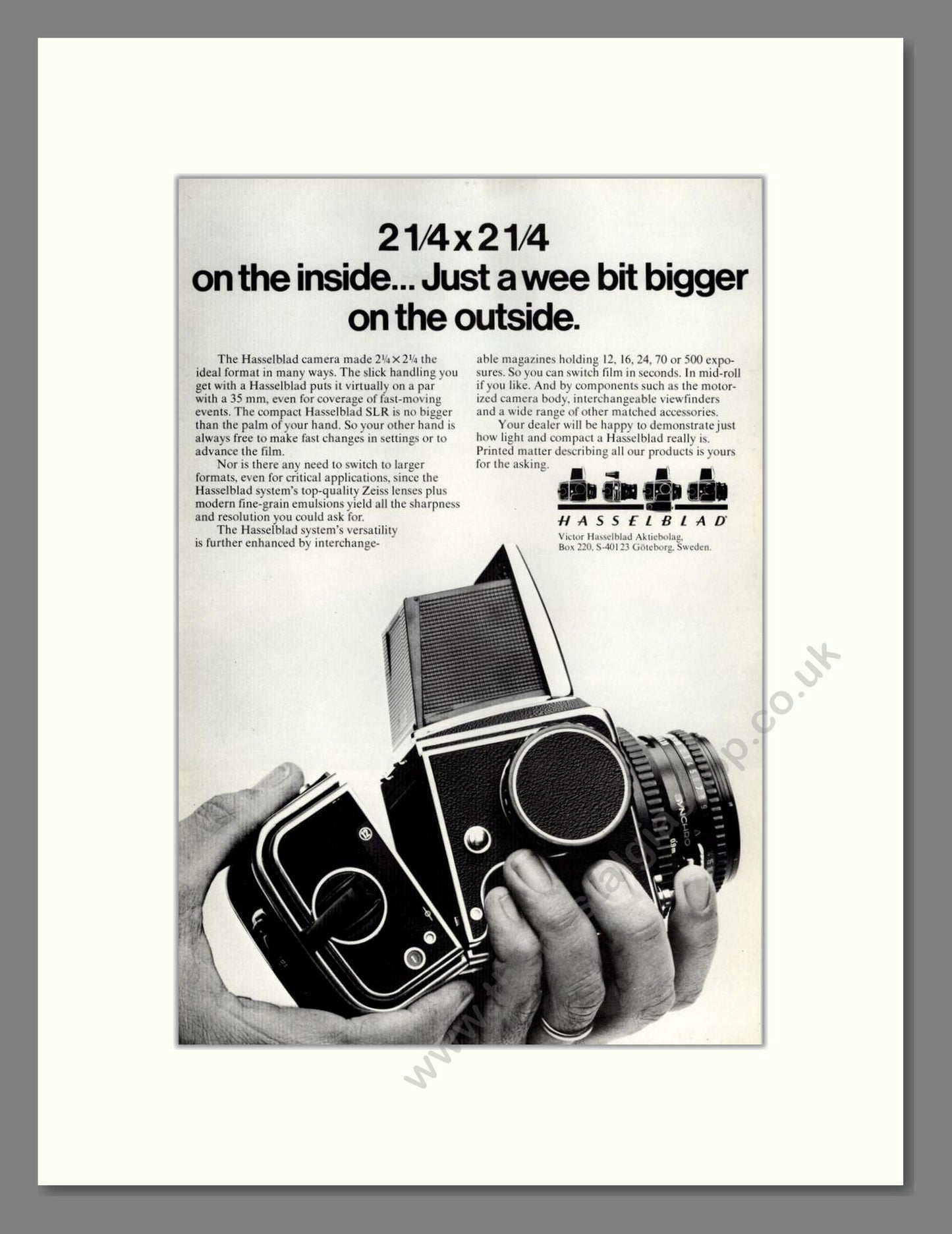 Hasselblad - Reflex Camera. Vintage Advert 1978 (ref AD68207)