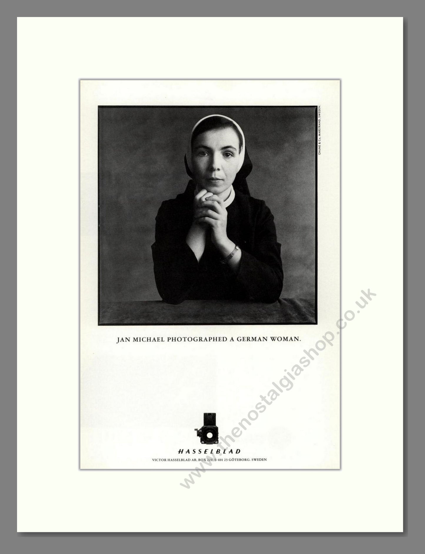 Hasselblad - Jan Michael. Vintage Advert 1989 (ref AD68218)