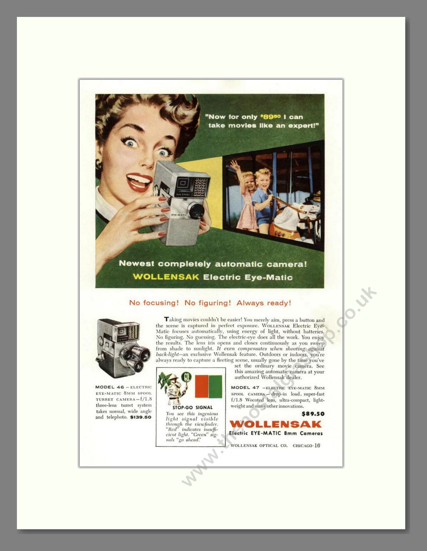 Wollensak - Eye-Matic. Vintage Advert 1958 (ref AD68236)