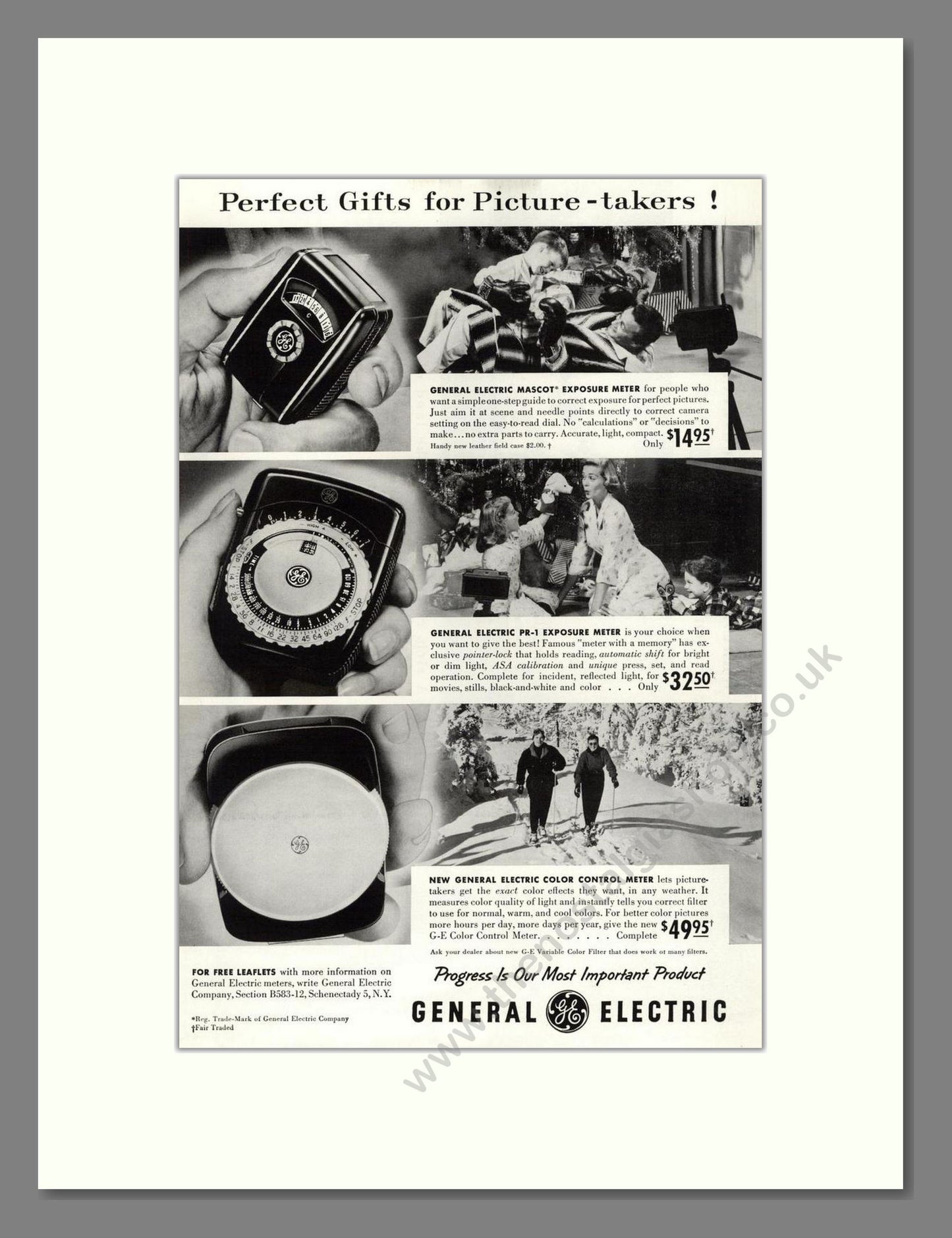 General Electric - Photogtaphy Gifts. Vintage Advert 1955 (ref AD68273)