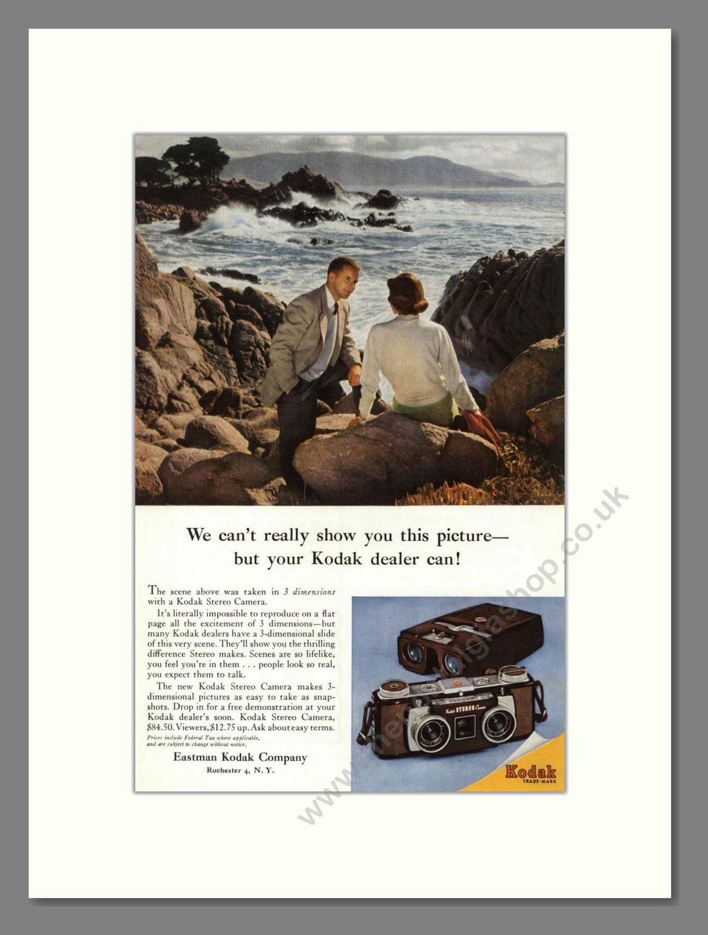 Kodak - Stereo Camera. Vintage Advert 1956 (ref AD68300)