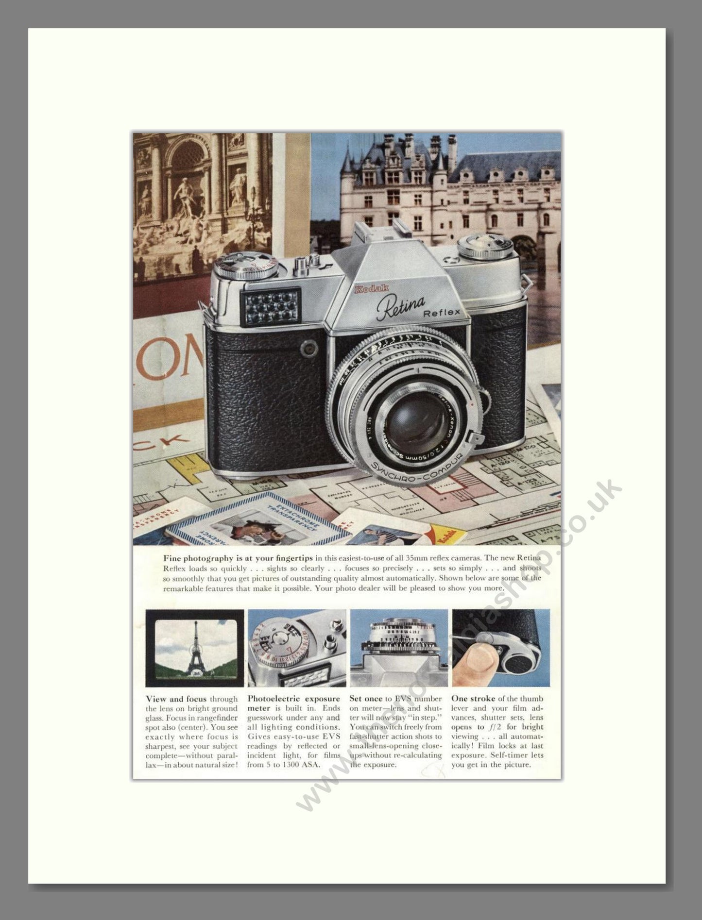 Kodak - Retina Reflex. Vintage Advert 1958 (ref AD68318)