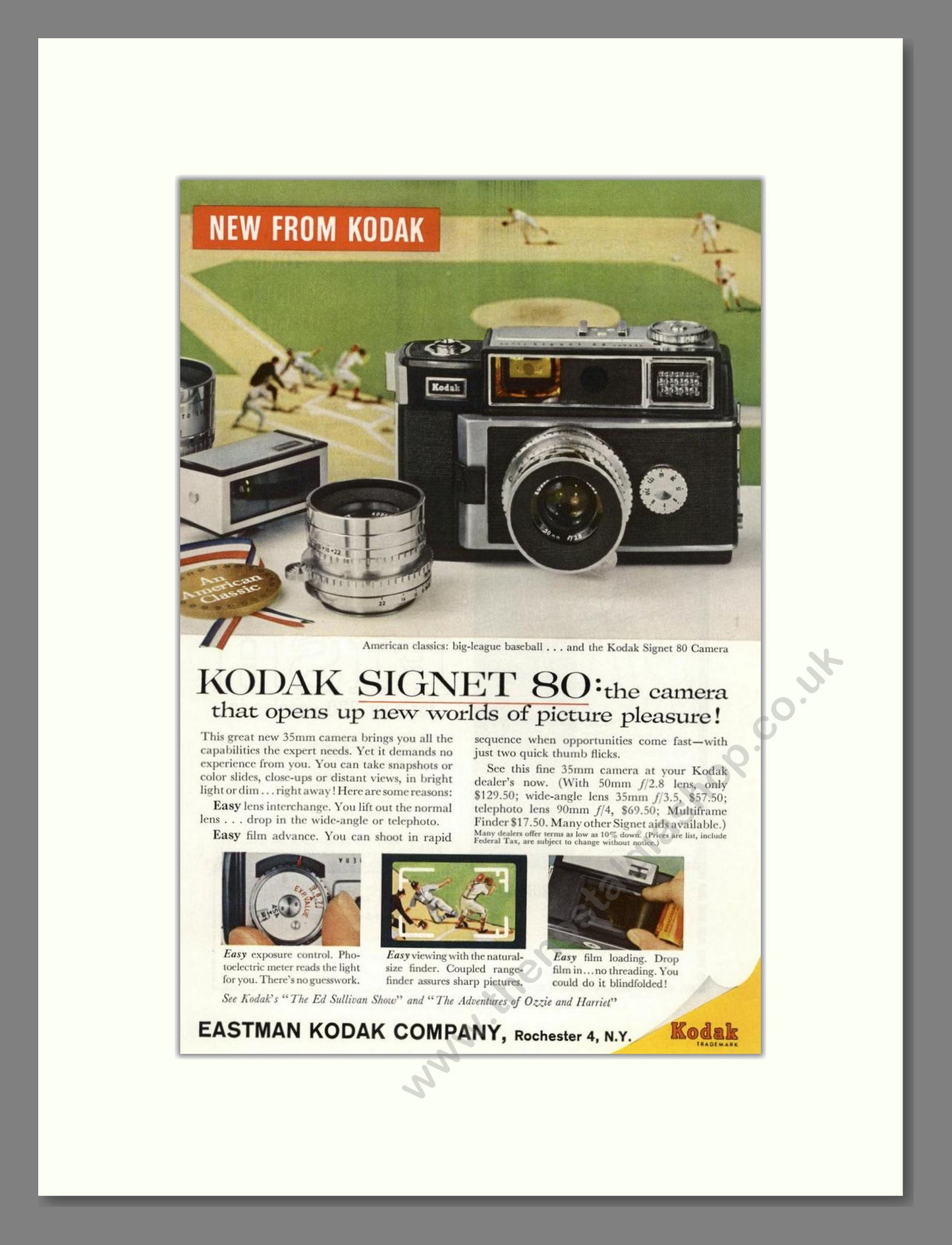 Kodak - Signet 80. Vintage Advert 1959 (ref AD68322)