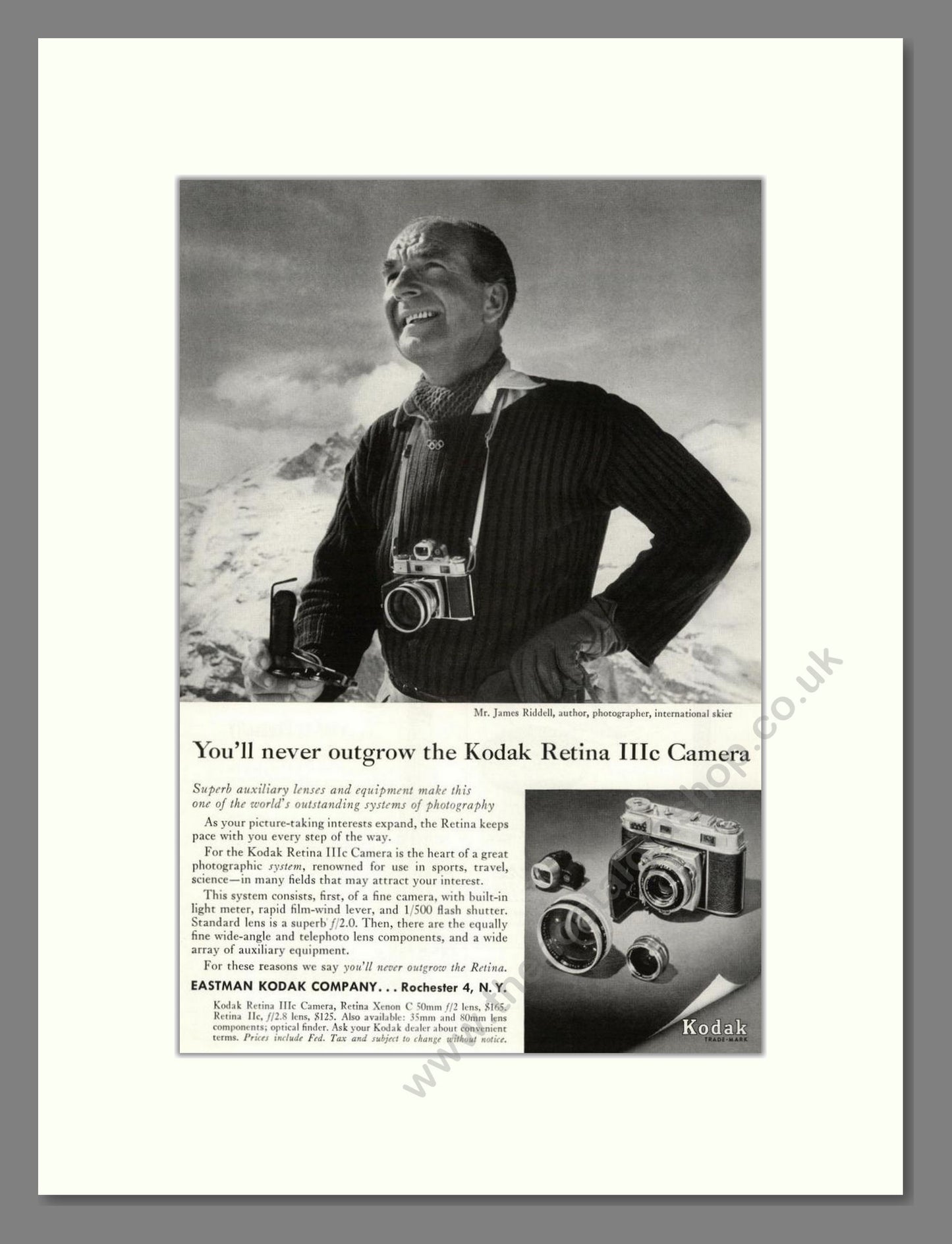 Kodak - Retina IIIe. Vintage Advert 1957 (ref AD68327)
