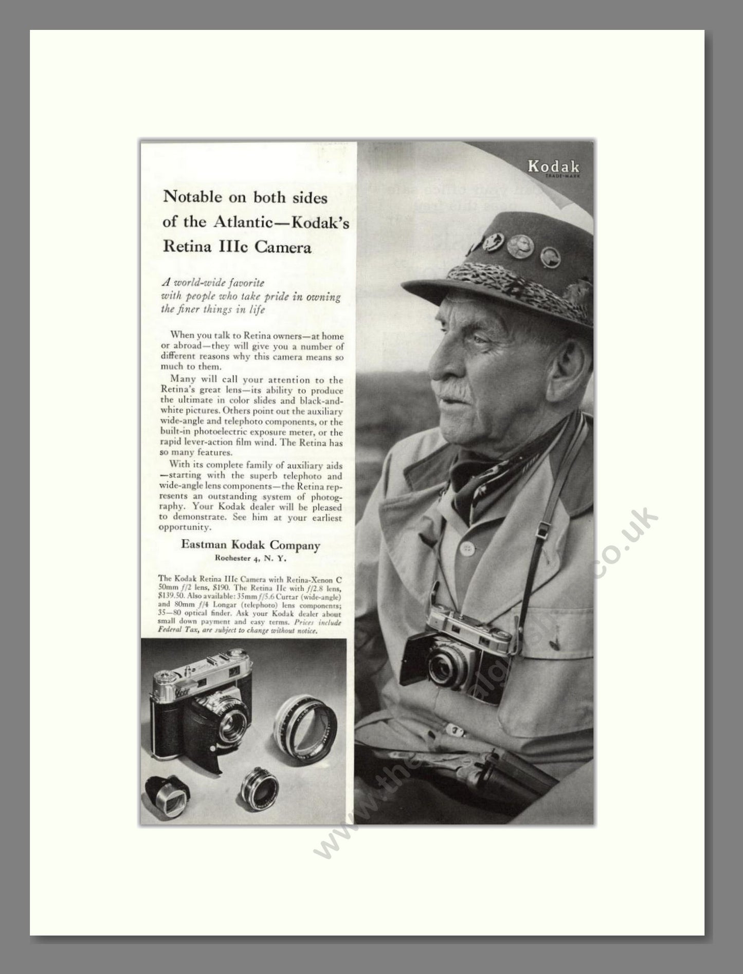 Kodak - Retina IIIe. Vintage Advert 1956 (ref AD68329)