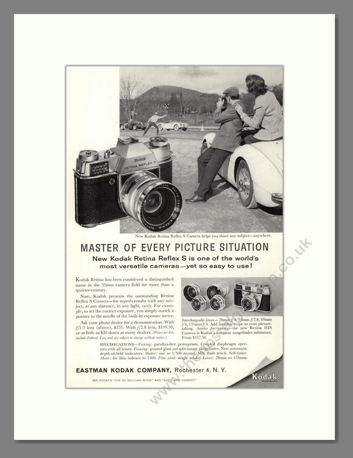 Kodak - Retina Reflex. Vintage Advert 1960 (ref AD68332)