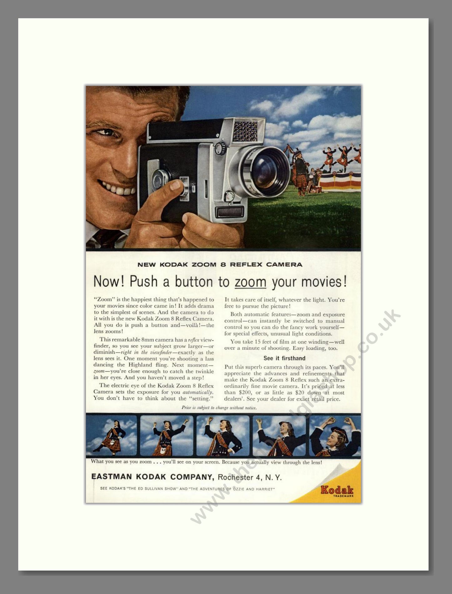 Kodak - Zoom 8 Reflex. Vintage Advert 1961 (ref AD68356)