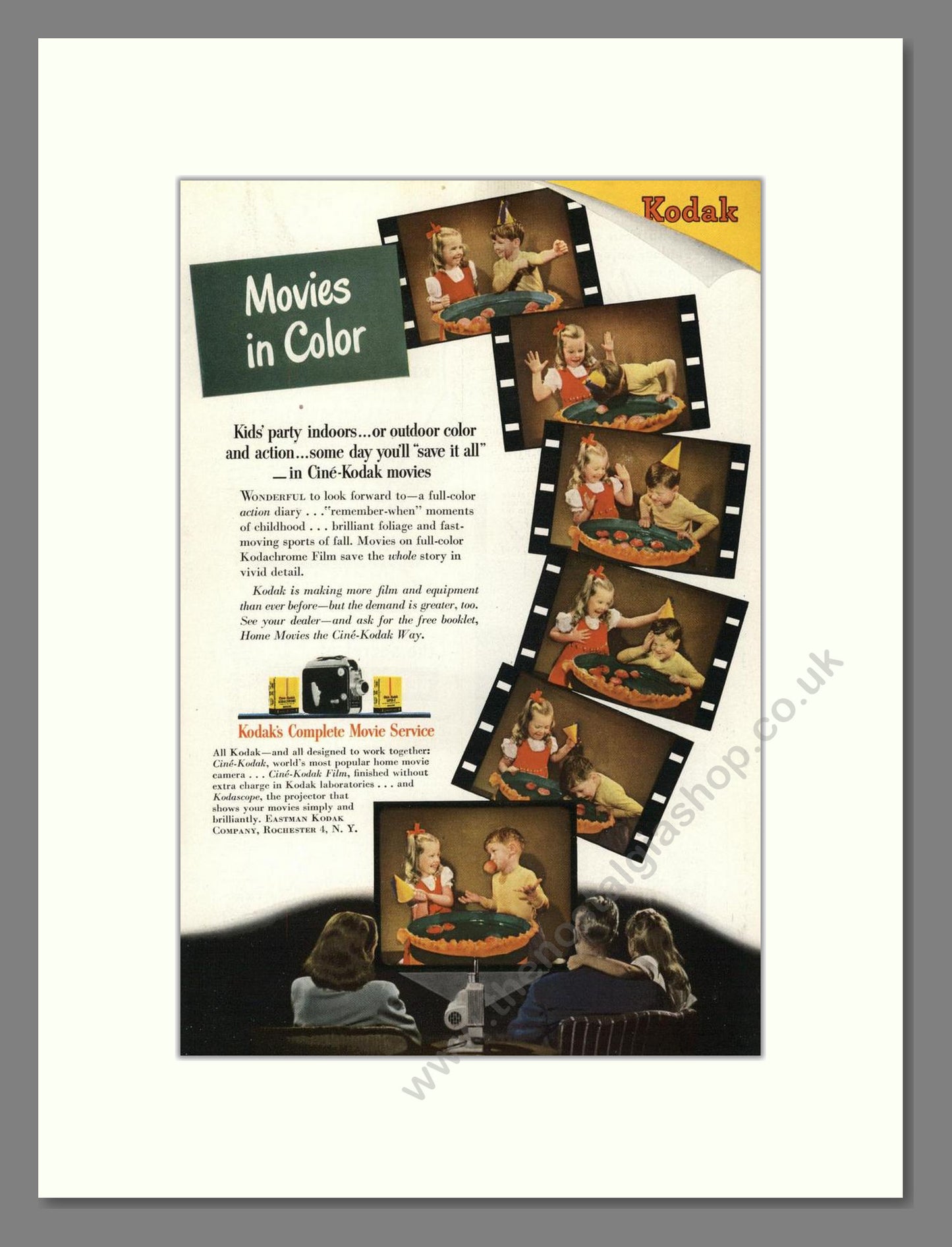 Kodak - Cine-Kodak Movie Cameras. Vintage Advert 1947 (ref AD68376)