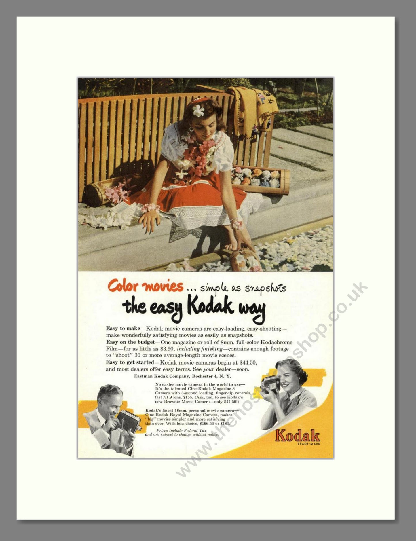 Kodak - Movie Cameras. Vintage Advert 1951 (ref AD68380)