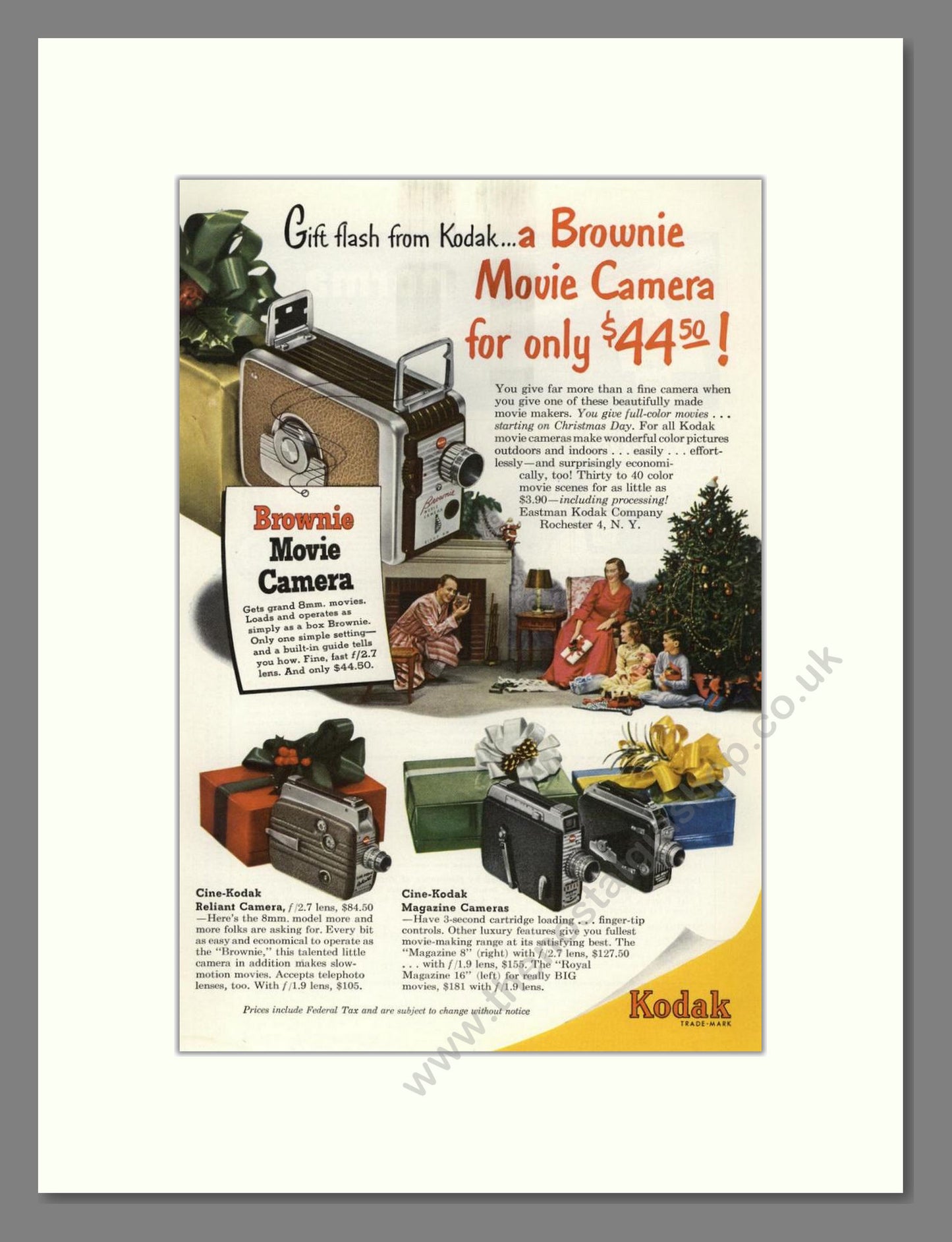 Kodak - Brownie Movie Camera. Vintage Advert 1951 (ref AD68418)