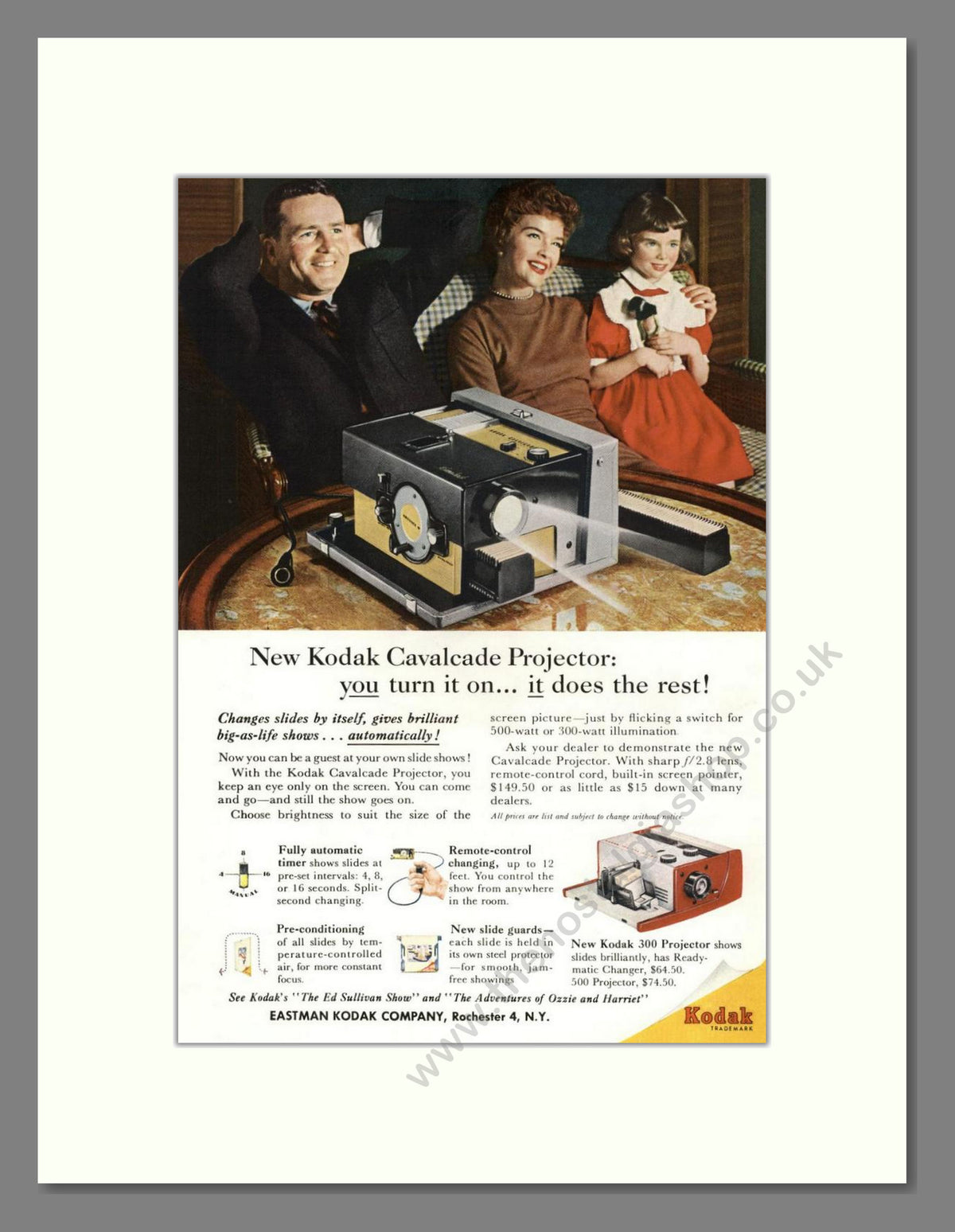 Kodak - Cavalcade Projector. Vintage Advert 1958 (ref AD68731)
