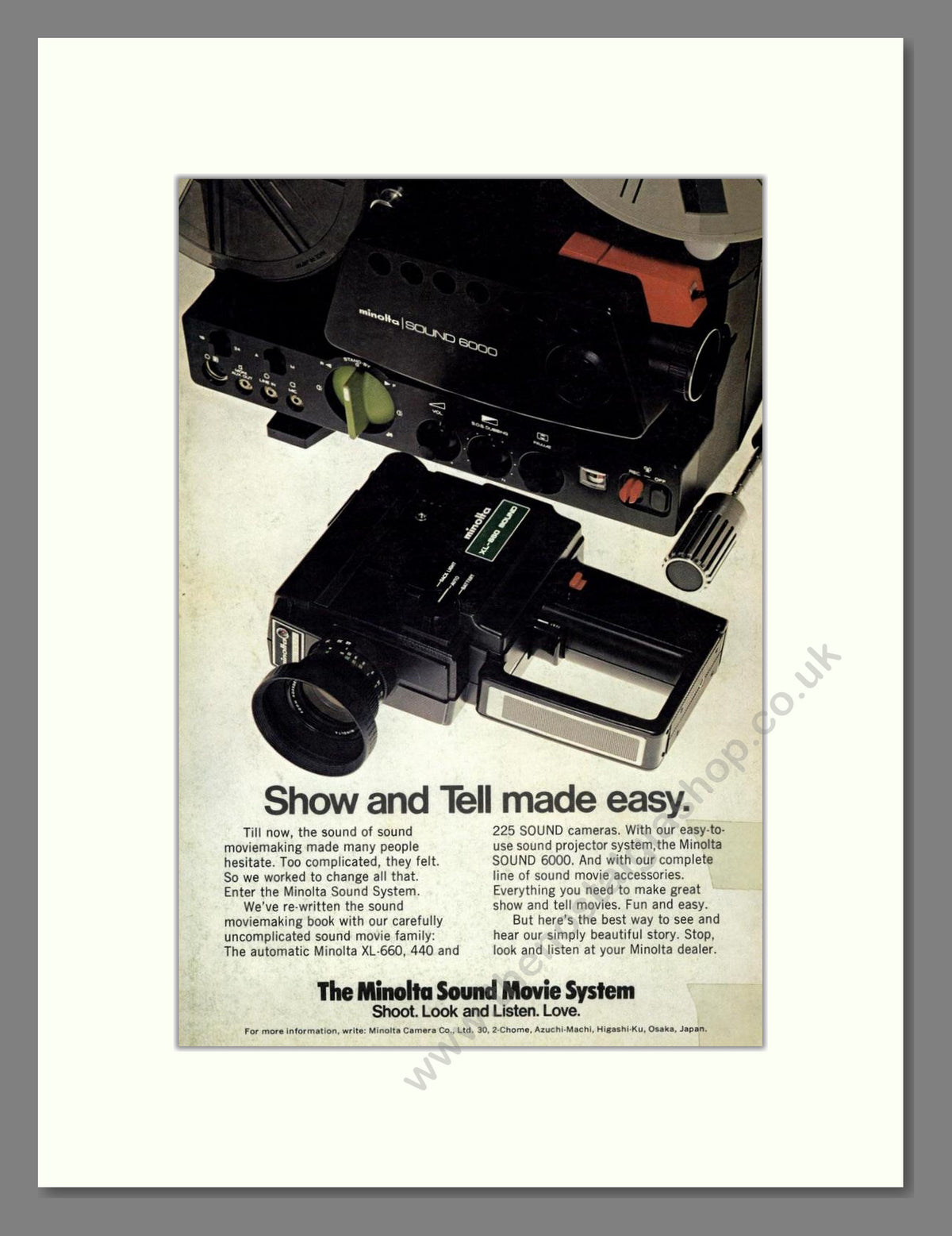 Minolta - Sound Movie System. Vintage Advert 1977 (ref AD68784)