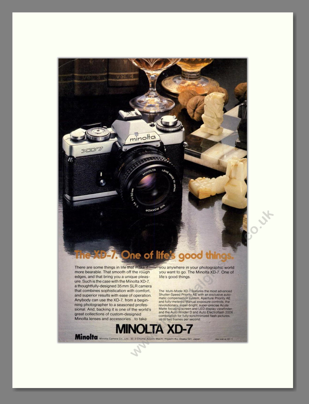Minolta - XD-7 SLR. Vintage Advert 1979 (ref AD68785)