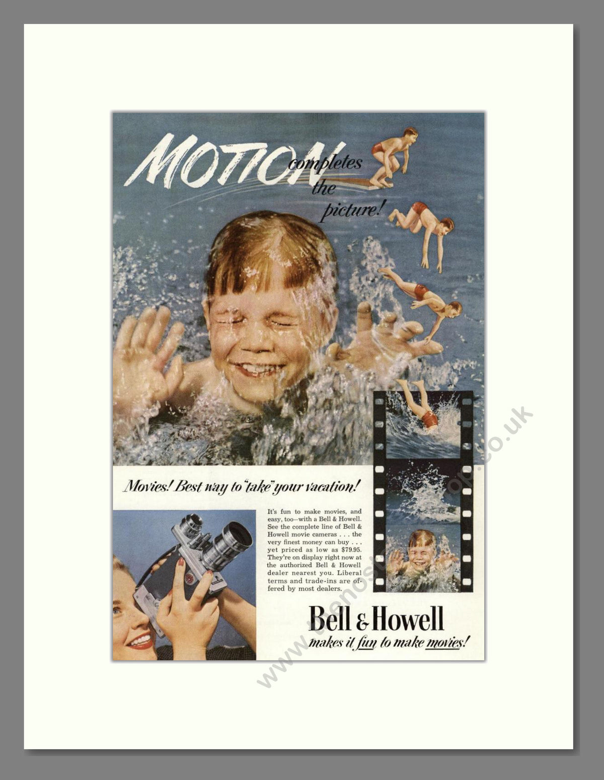 Bell & Howell - Movie Cameras. Vintage Advert 1952 (ref AD68833)