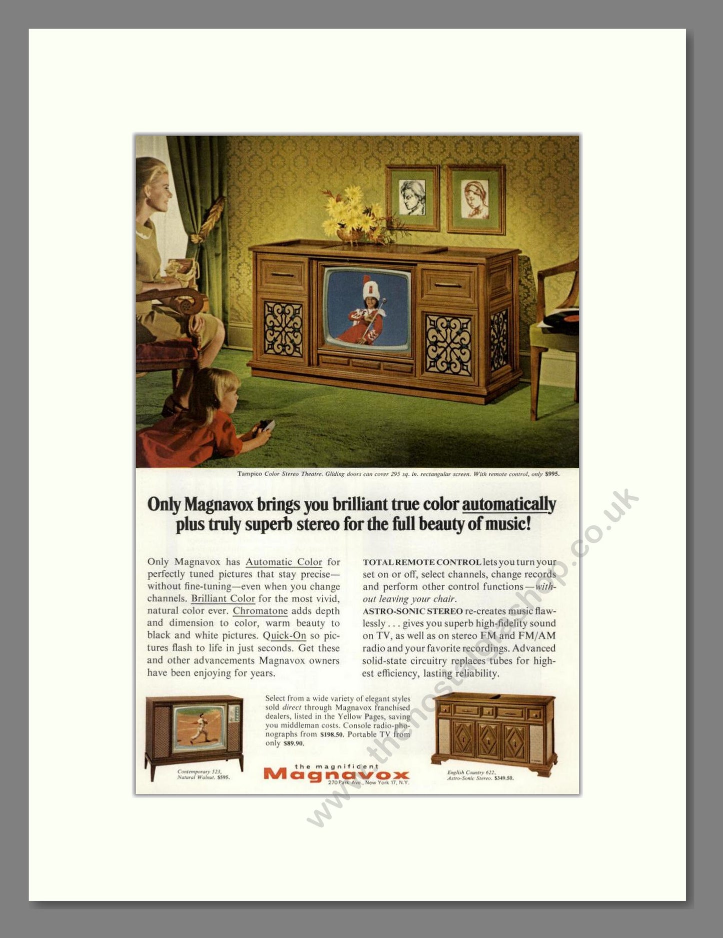 Magnavox - Colour TVs. Vintage Advert 1966 (ref AD68457)
