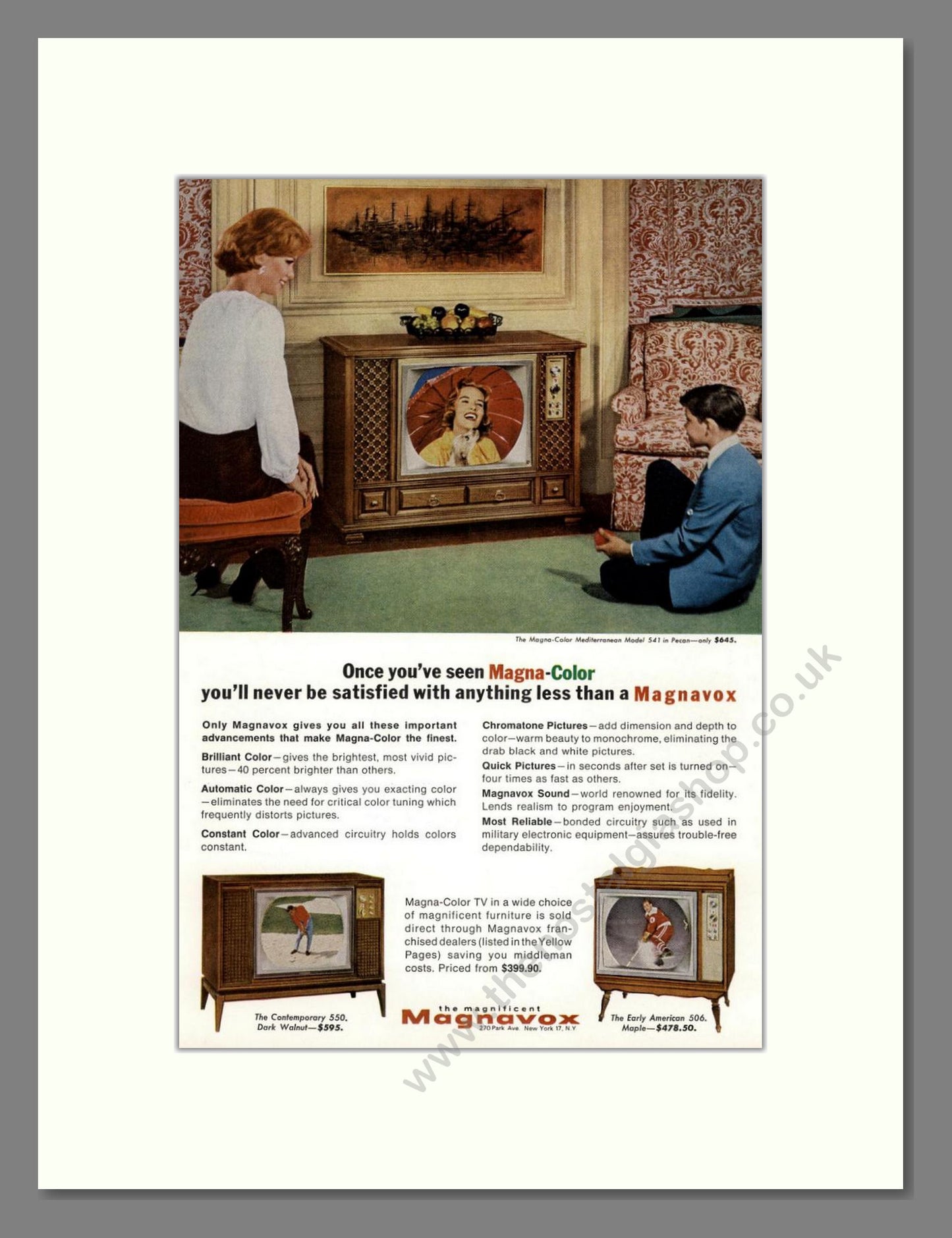 Magnavox - Colour TVs. Vintage Advert 1965 (ref AD68460)