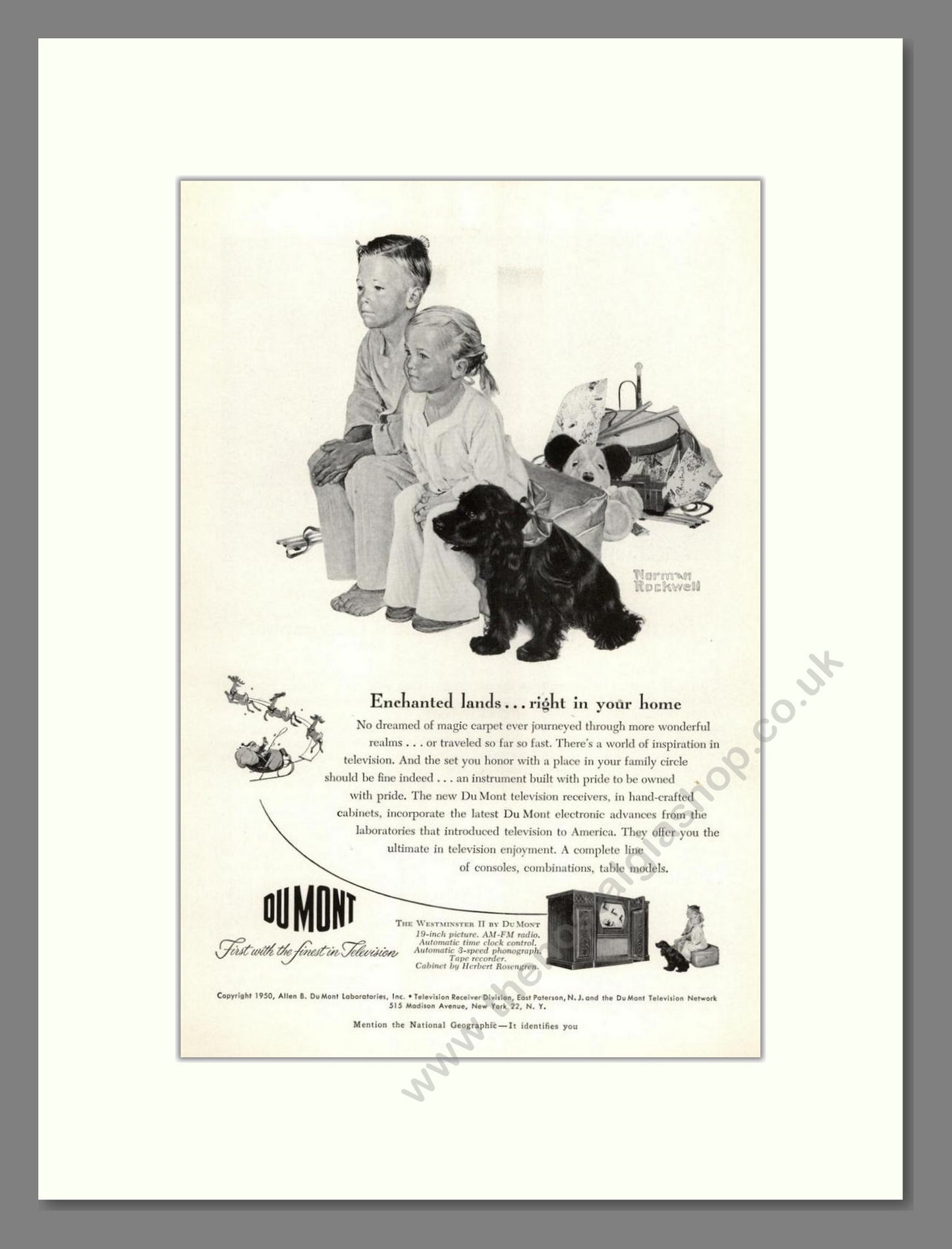 Dumont - Westminster TV. Vintage Advert 1950 (ref AD68542)