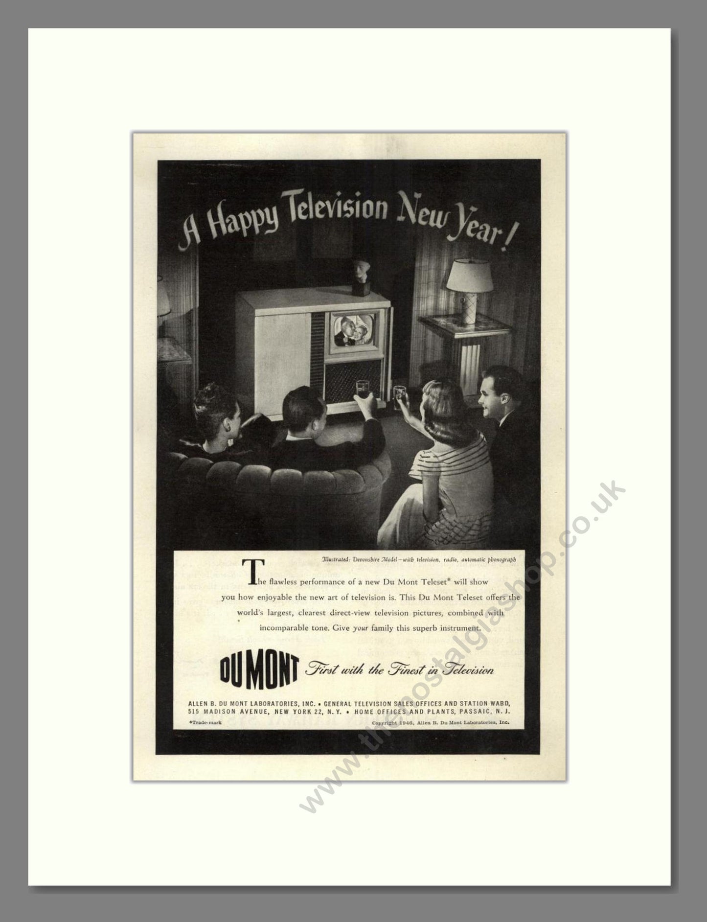 Dumont - Teleset. Vintage Advert 1947 (ref AD68564)