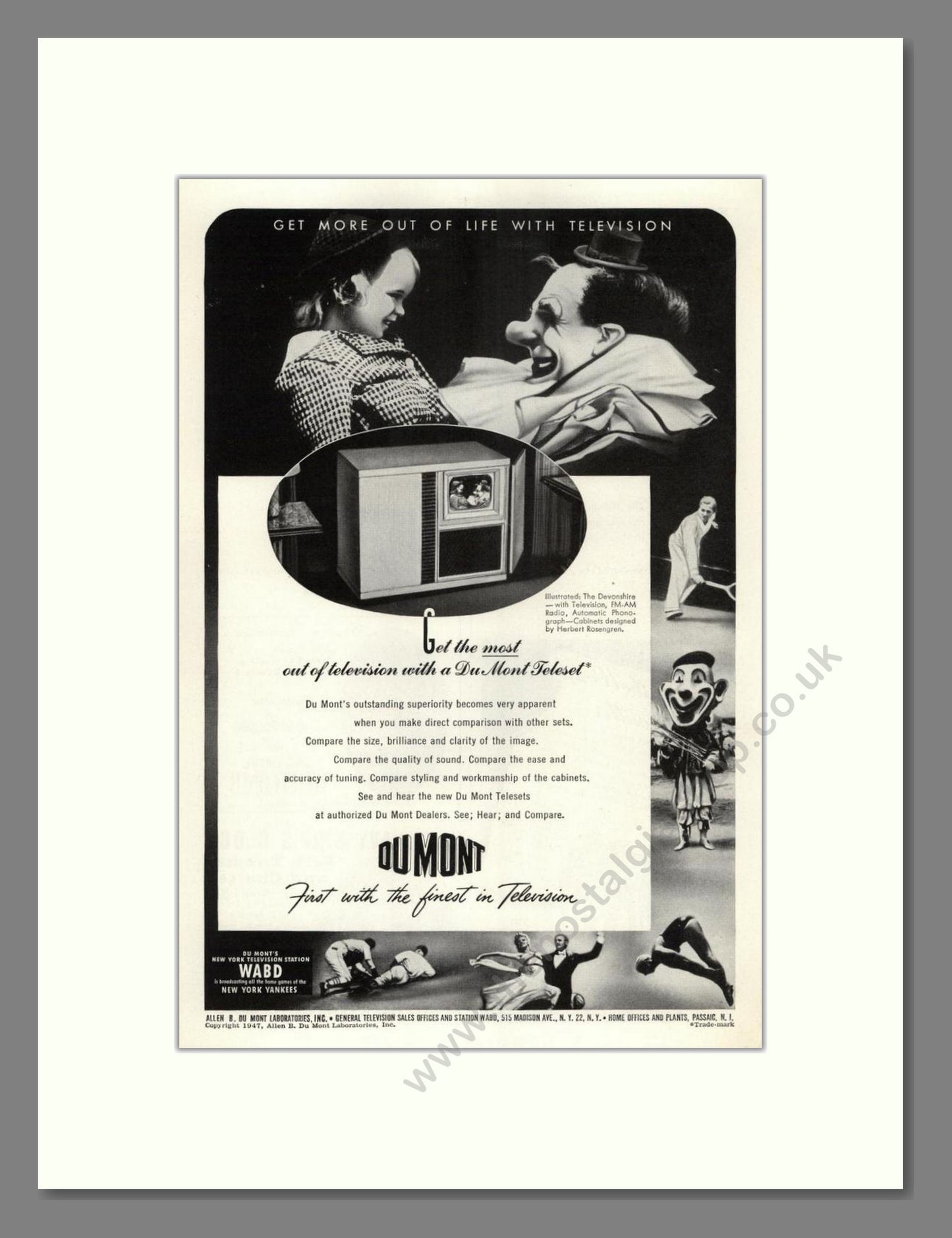 Dumont - Teleset. Vintage Advert 1947 (ref AD68573)