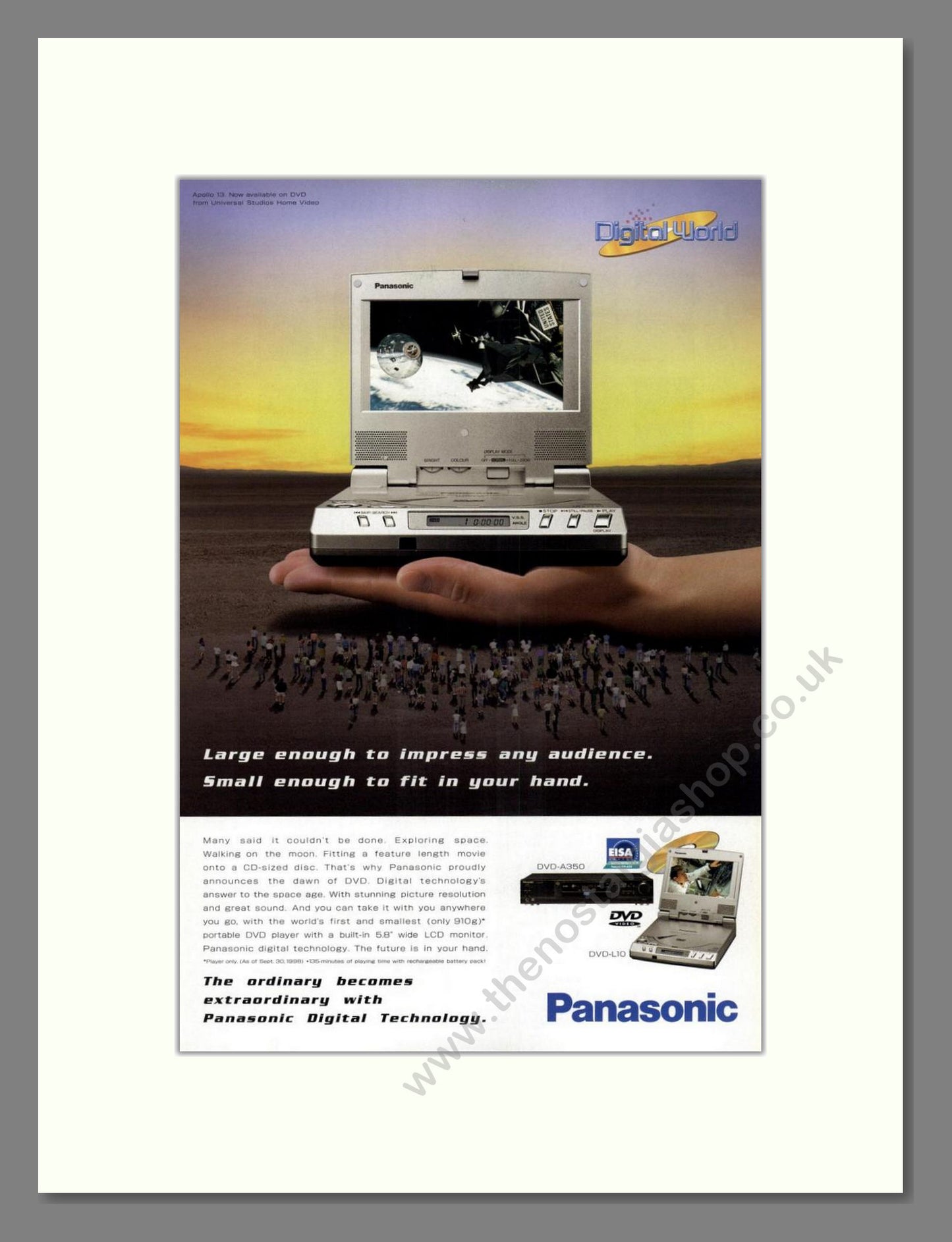 Panasonic - Portable DVD. Vintage Advert 1998 (ref AD68581)
