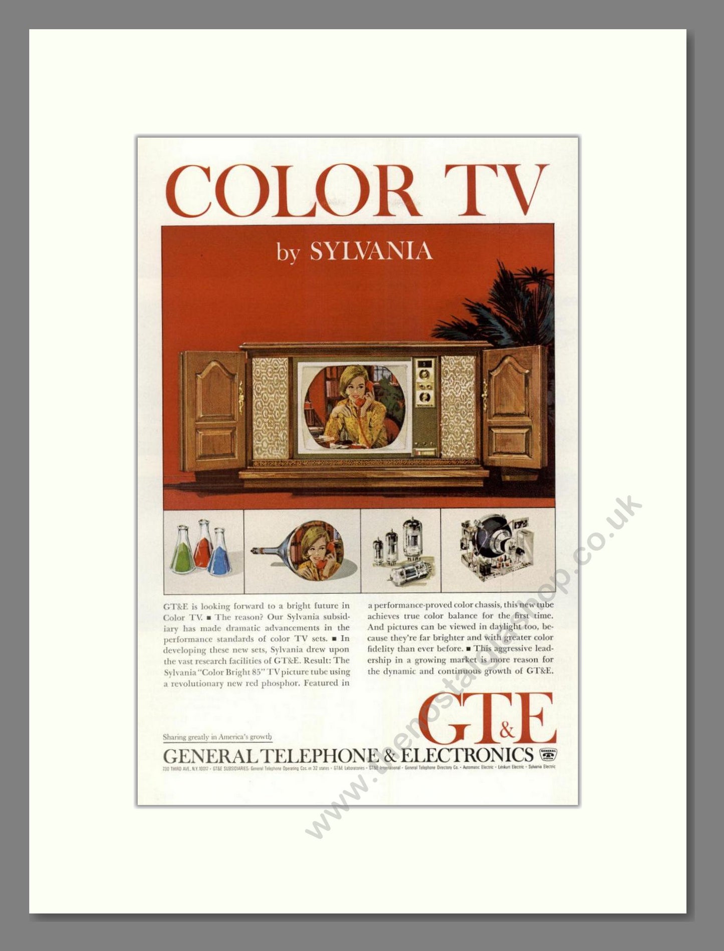GT&E - Sylvania Colour TV. Vintage Advert 1964 (ref AD68583)