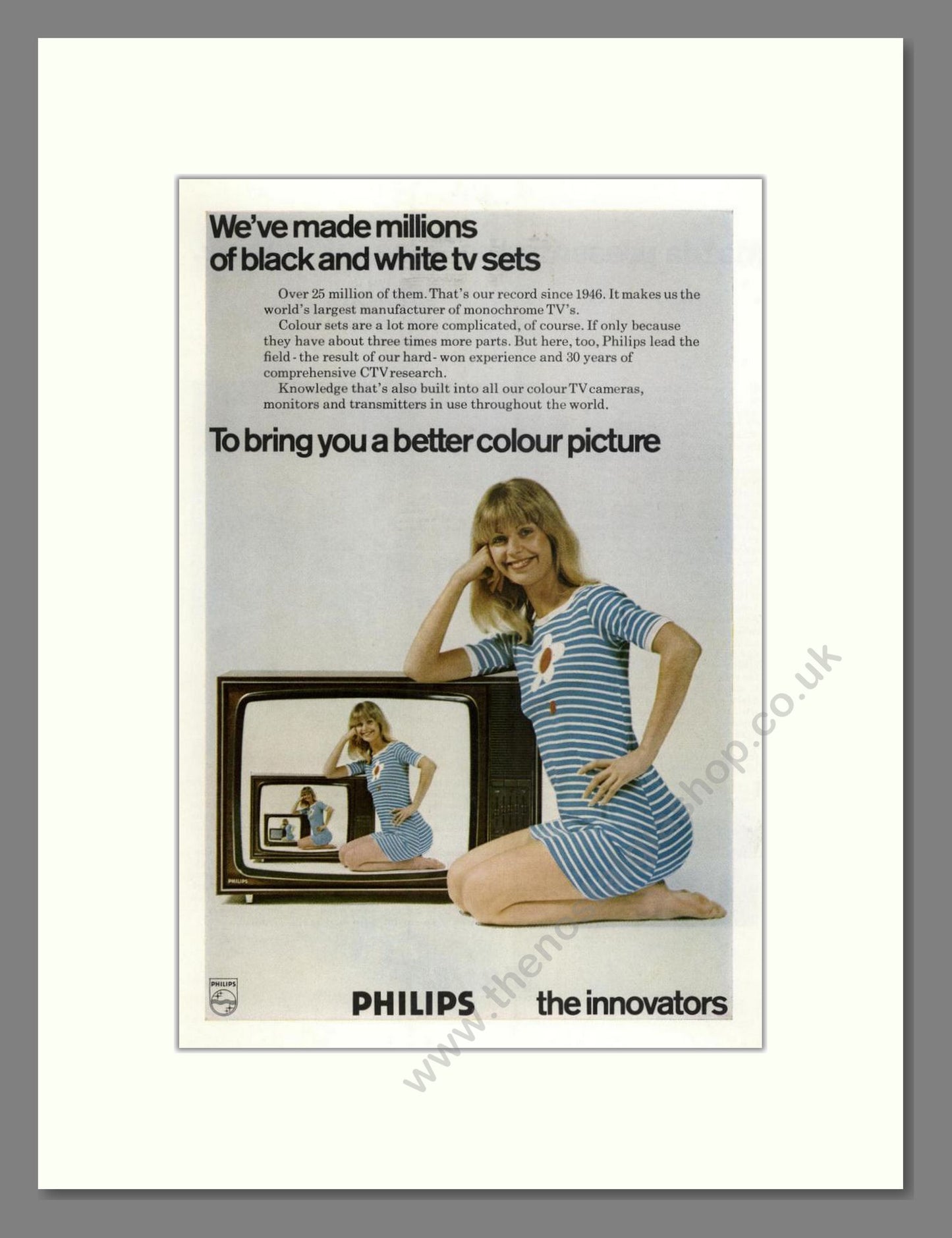 Philips - Colour TVs. Vintage Advert 1973 (ref AD68594)