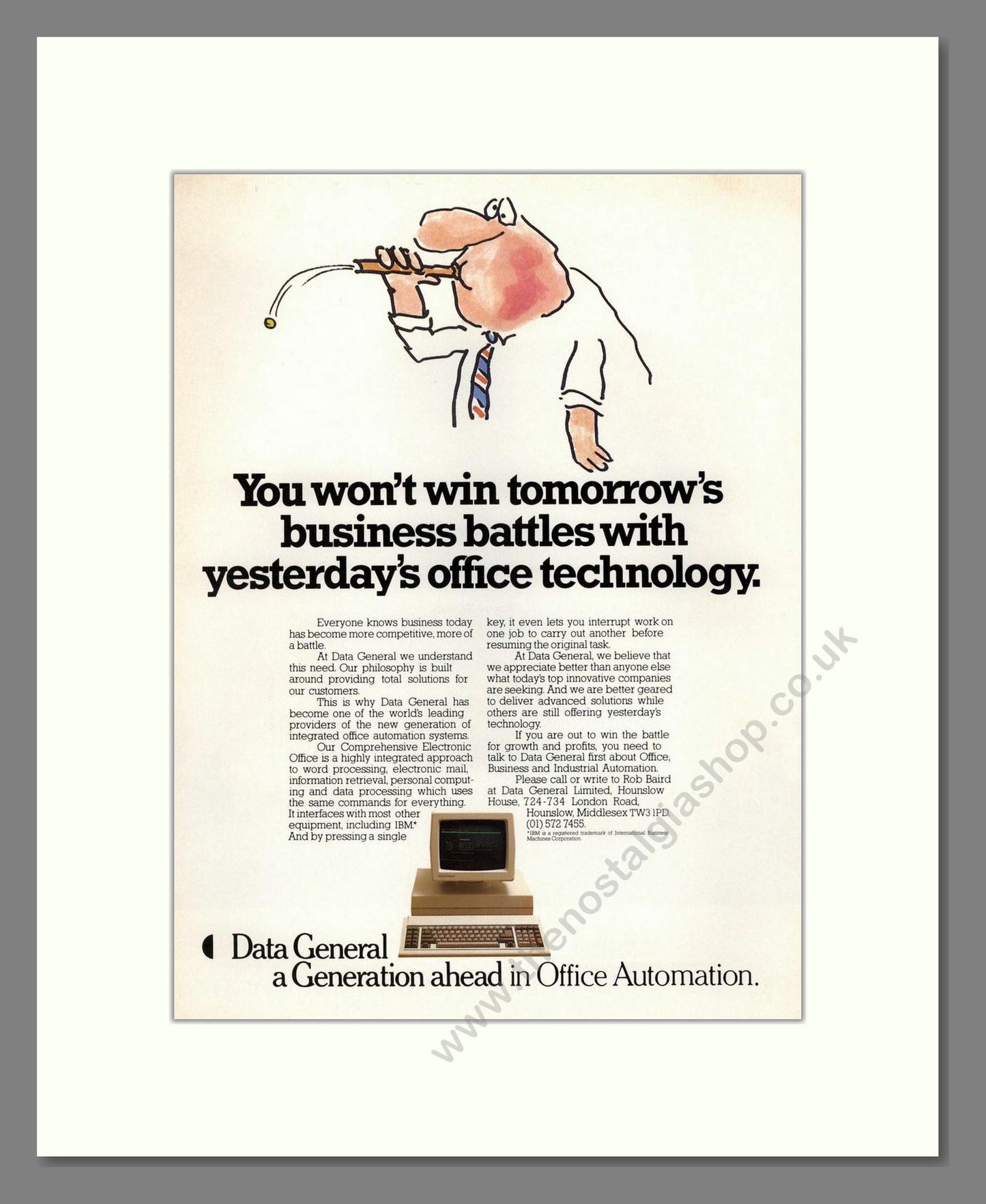 Data General - Business Computers. Vintage Advert 1986 (ref AD68620)