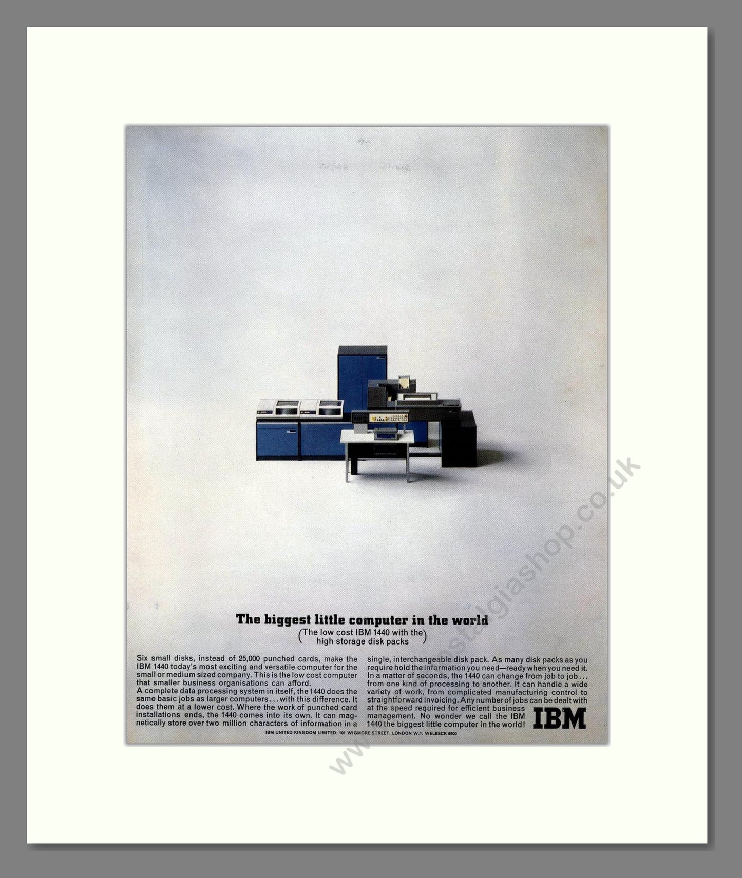 IBM - 1440. Vintage Advert 1963 (ref AD68625)