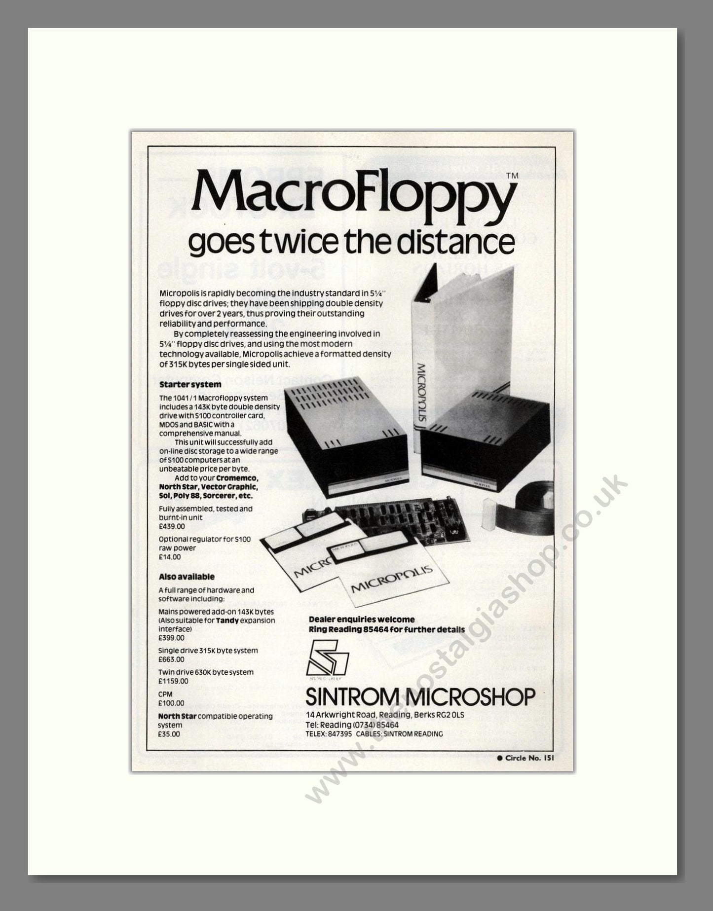 Sintrom Microshop - Macrofloppy. Vintage Advert 1979 (ref AD68642)