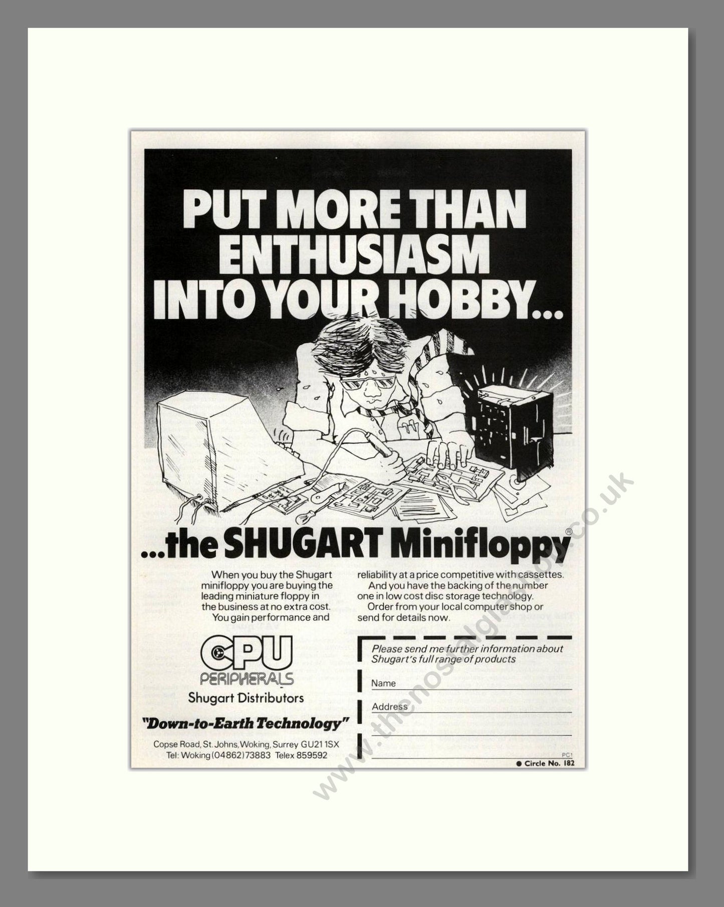 Shugart Minifloppy - CPU Peripherals. Vintage Advert 1979 (ref AD68643)