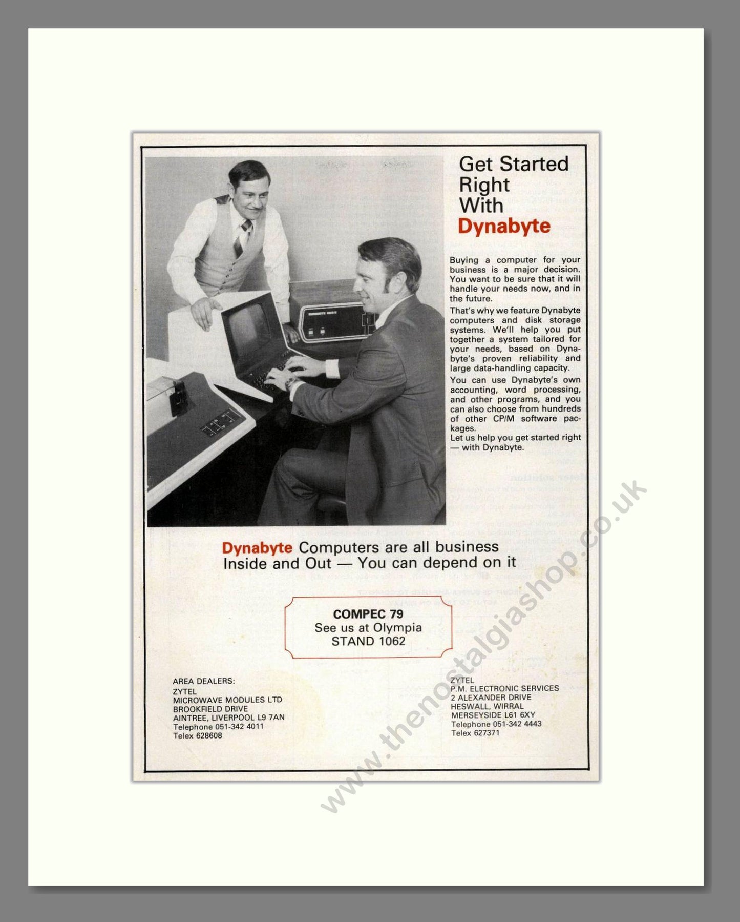 Dynabyte - Business Computers. Vintage Advert 1979 (ref AD68645)