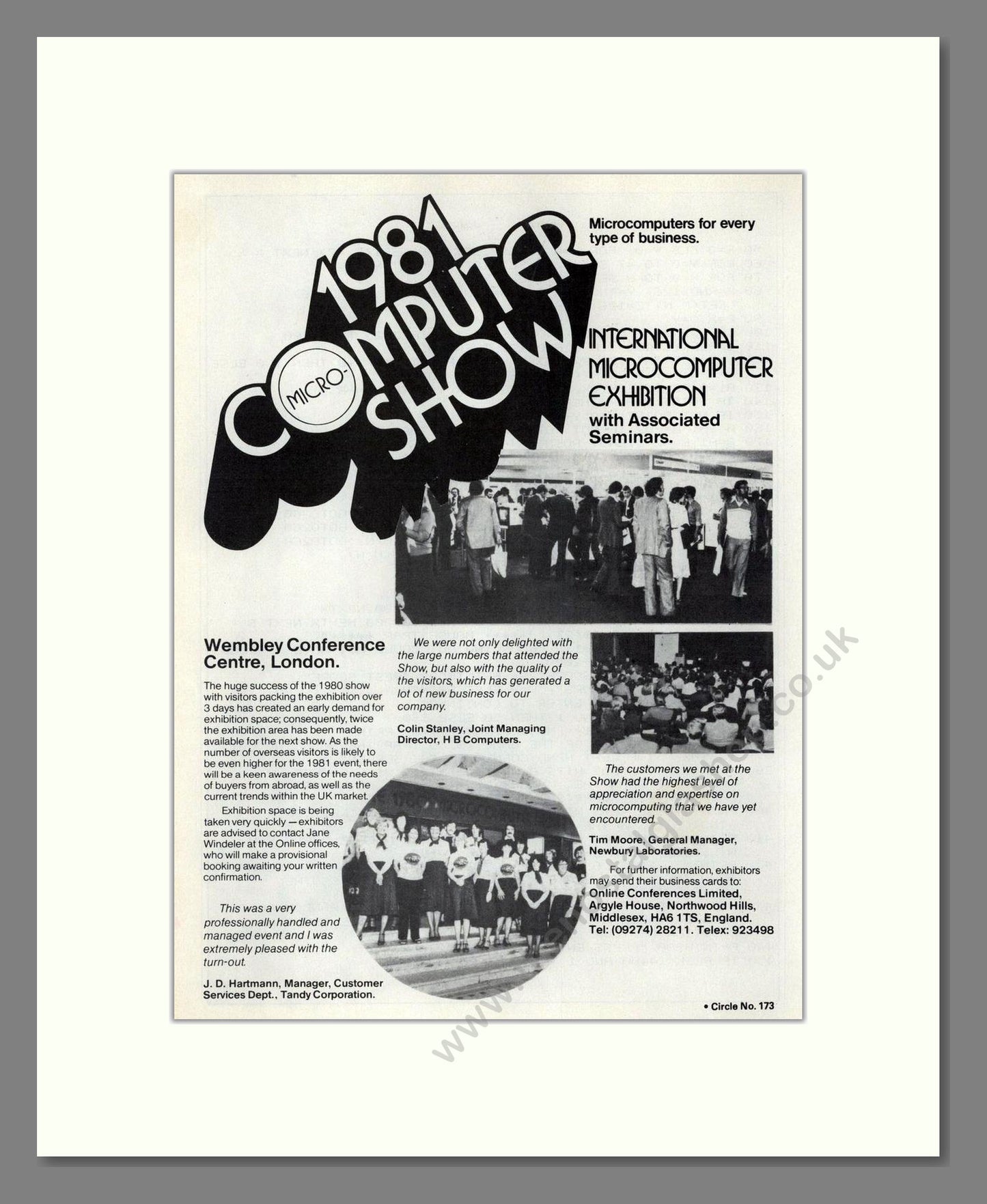 Micro Computer Show 1981 - Wembley. Vintage Advert 1981 (ref AD68665)