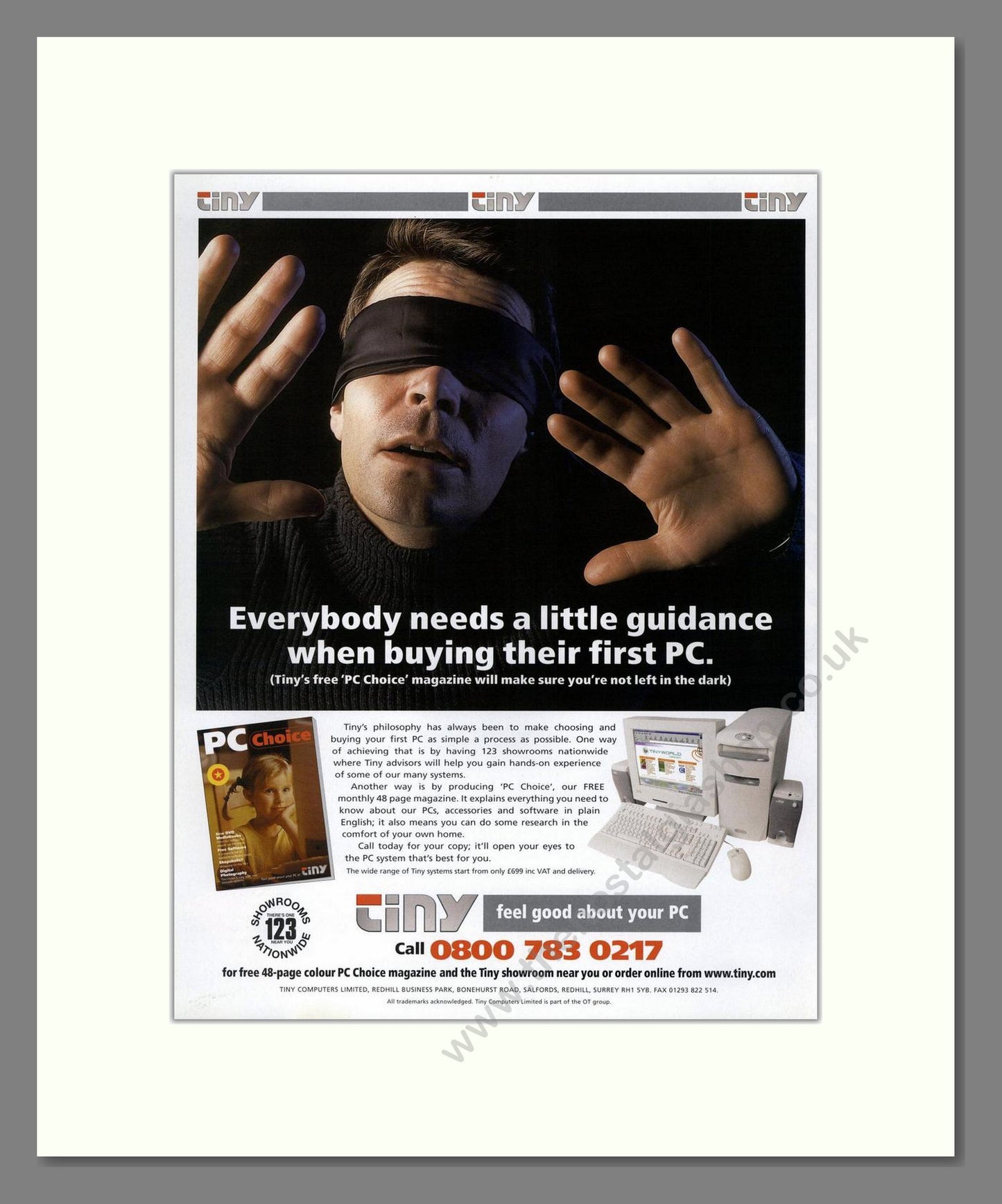 Tiny - PC Choice Magazine. Vintage Advert 2000 (ref AD68674)
