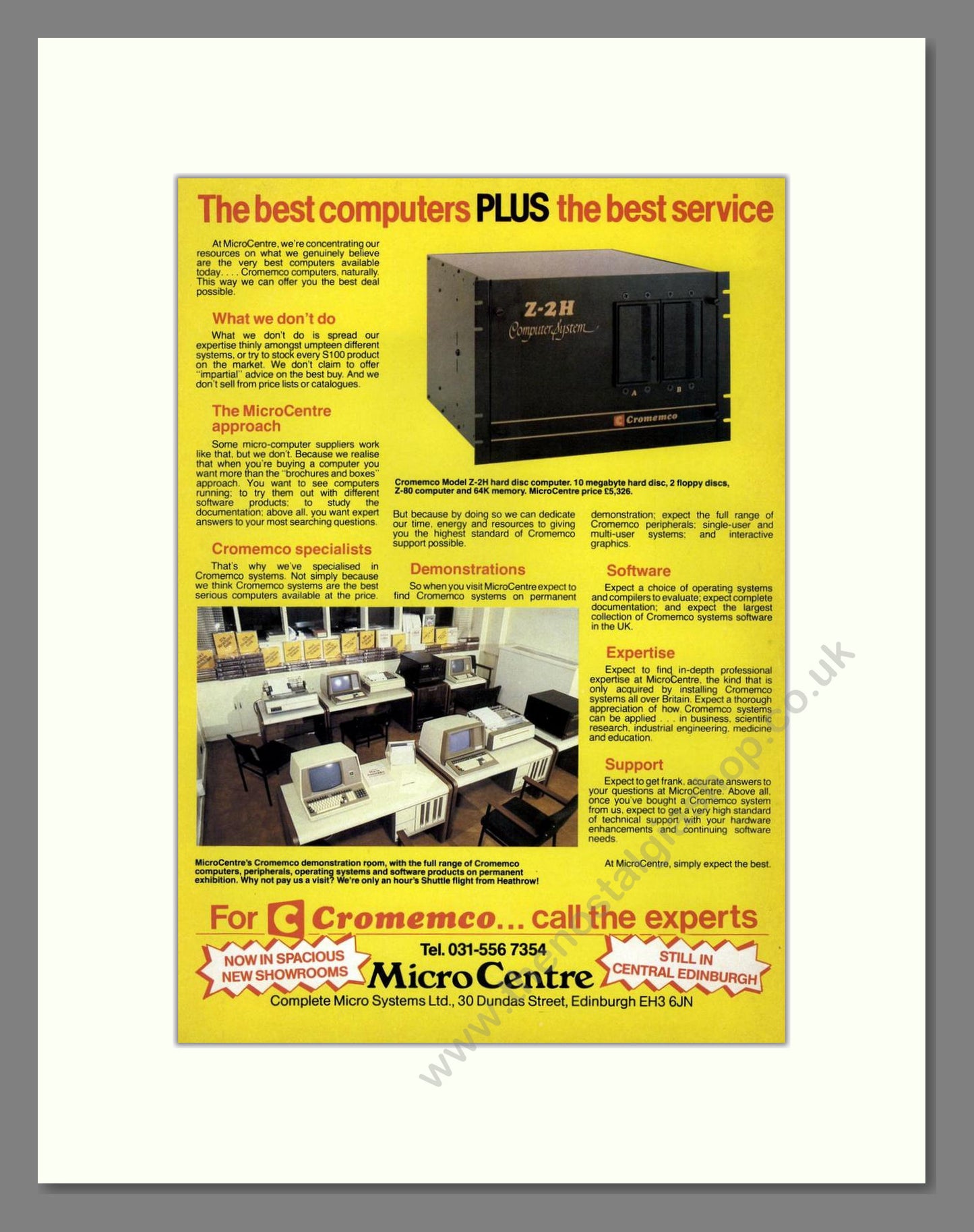 Cromeco - At Microcentre. Vintage Advert 1980 (ref AD68688)