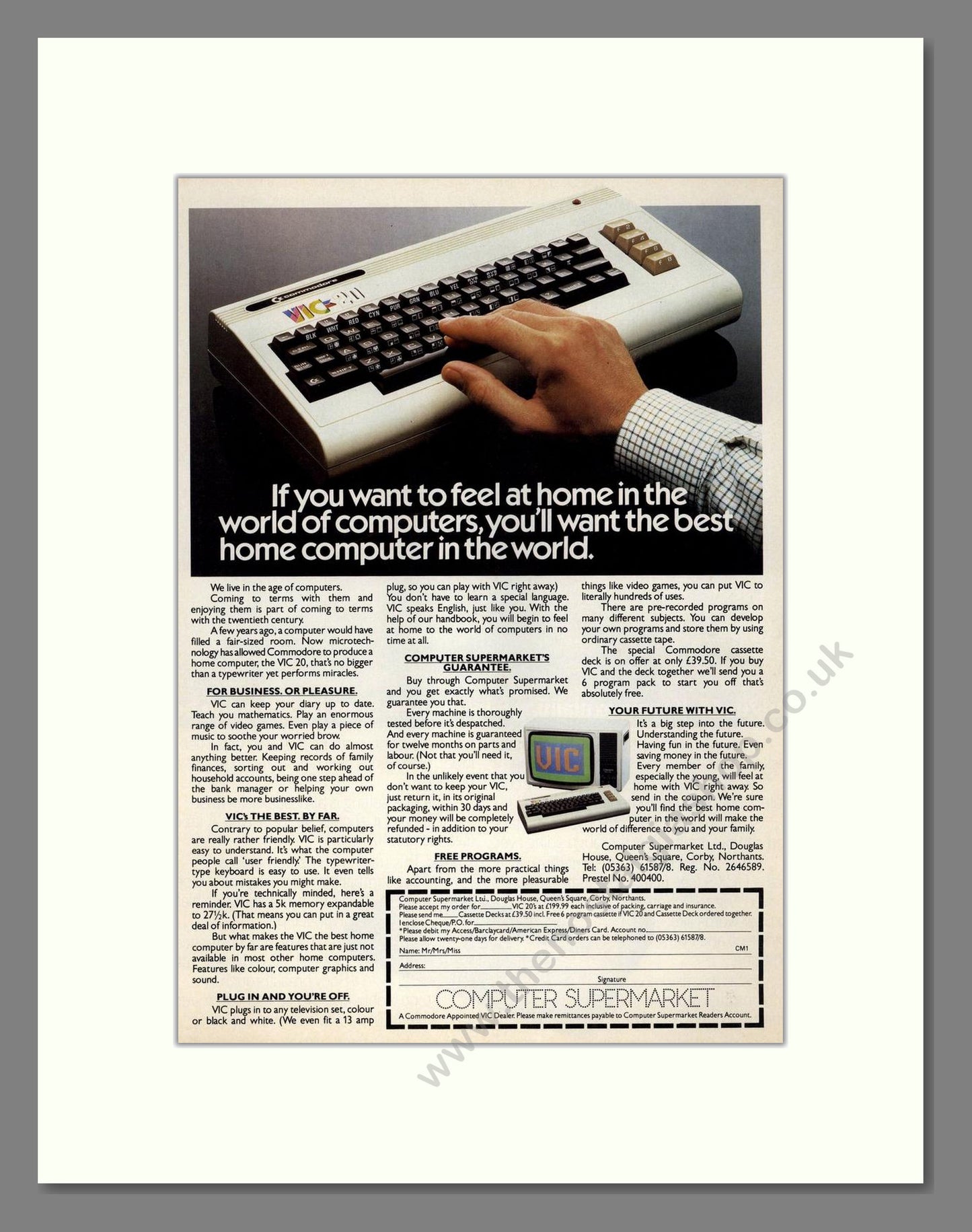 Commodore - VIC 20. Vintage Advert 1982 (ref AD68696)