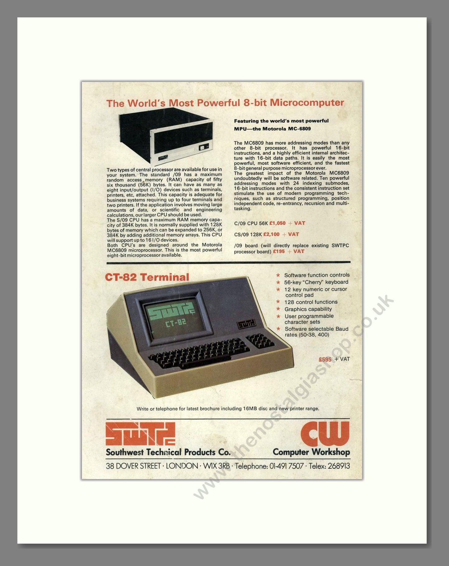 Southwest Technical Products - CT-82 Terminal. Vintage Advert 1979 (ref AD68705)