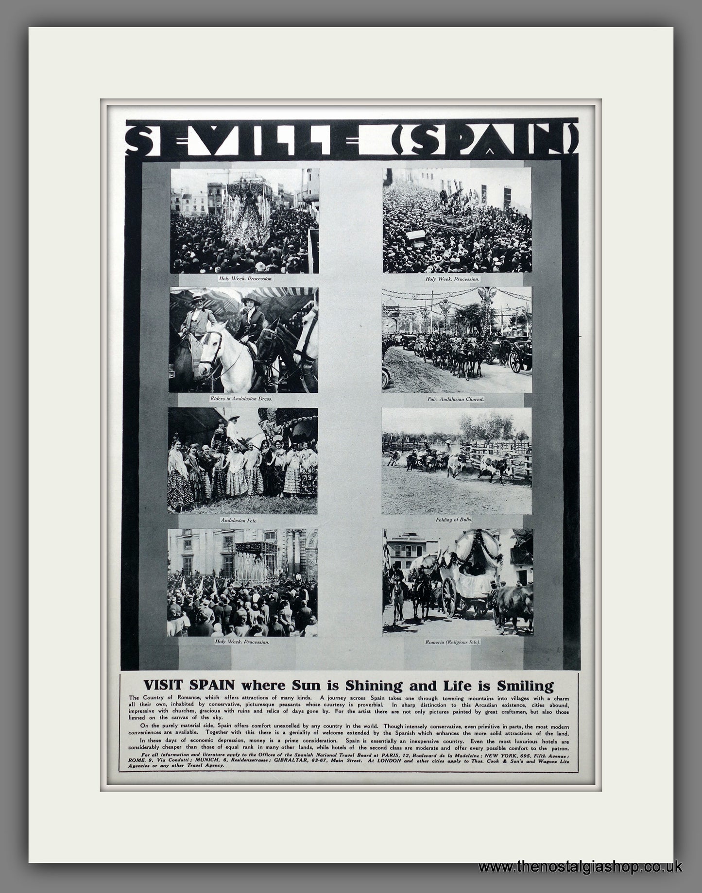 Spain. Seville. Original Advert 1931 (ref AD301407)