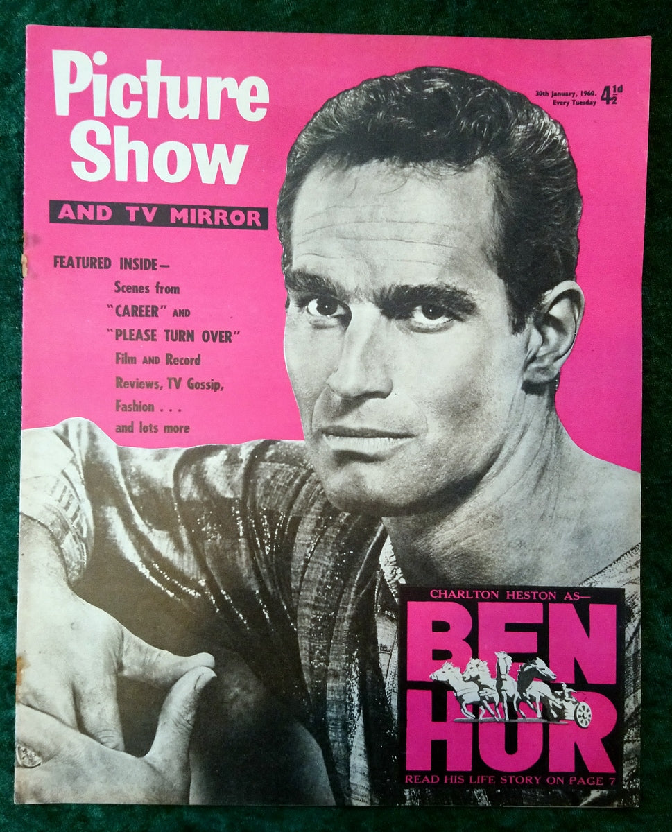 Picture Show Magazine. Jan 30th 1960. Charlton Heston Cover. (LM092)